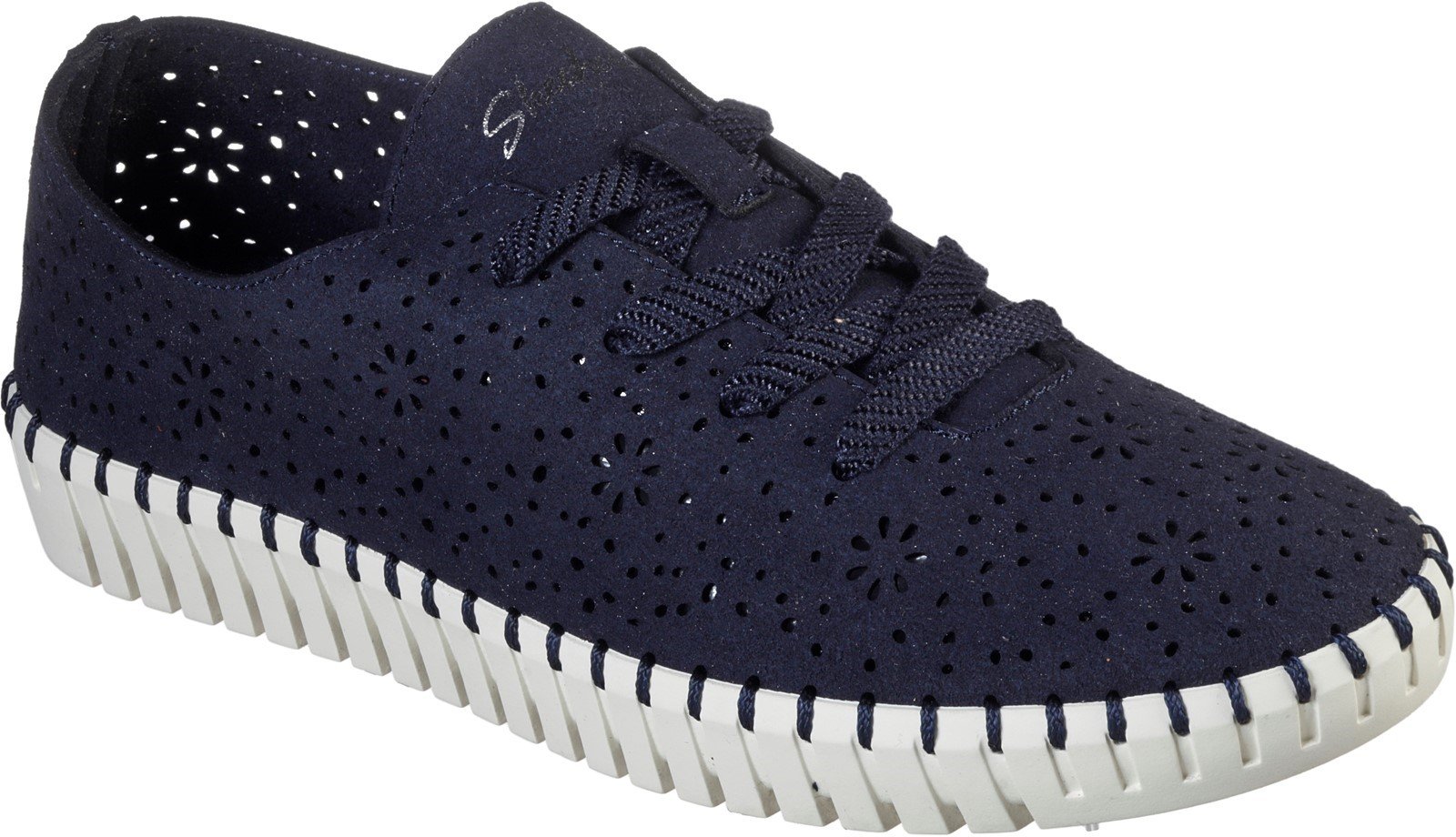 Skechers Women's Sepulveda Floral Maze Trainer Various Colours 32122 - Navy 3