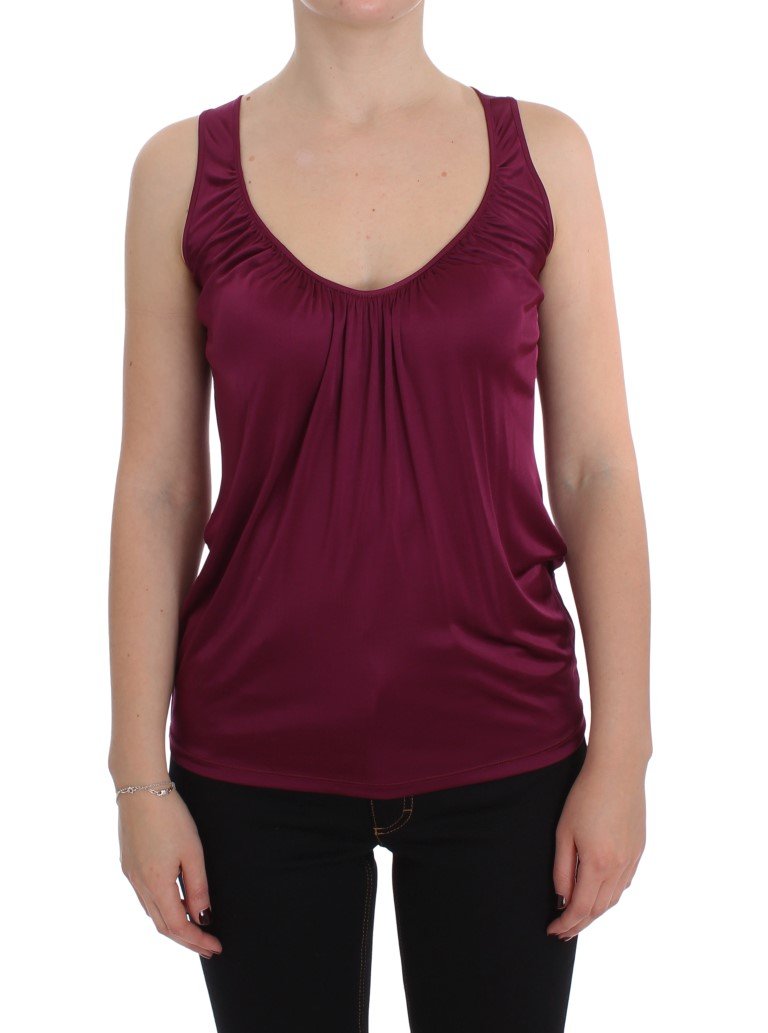 PLEIN SUD Women's Sleeveless Top Purple SIG31027 - IT40 | XS