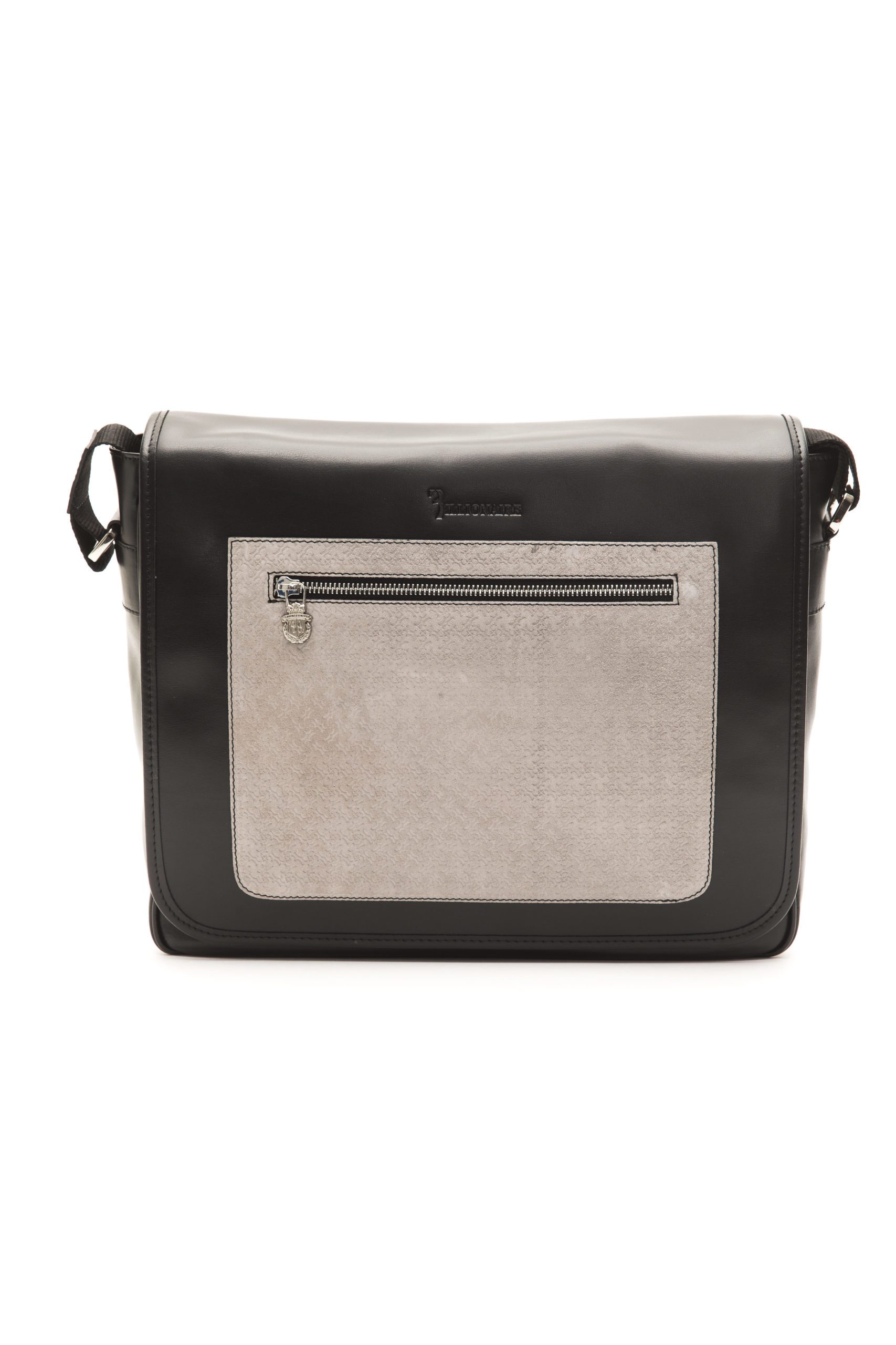 Billionaire Italian Couture Men's Messenger Bag Black BLC50406041A-034CV_BlackGrey