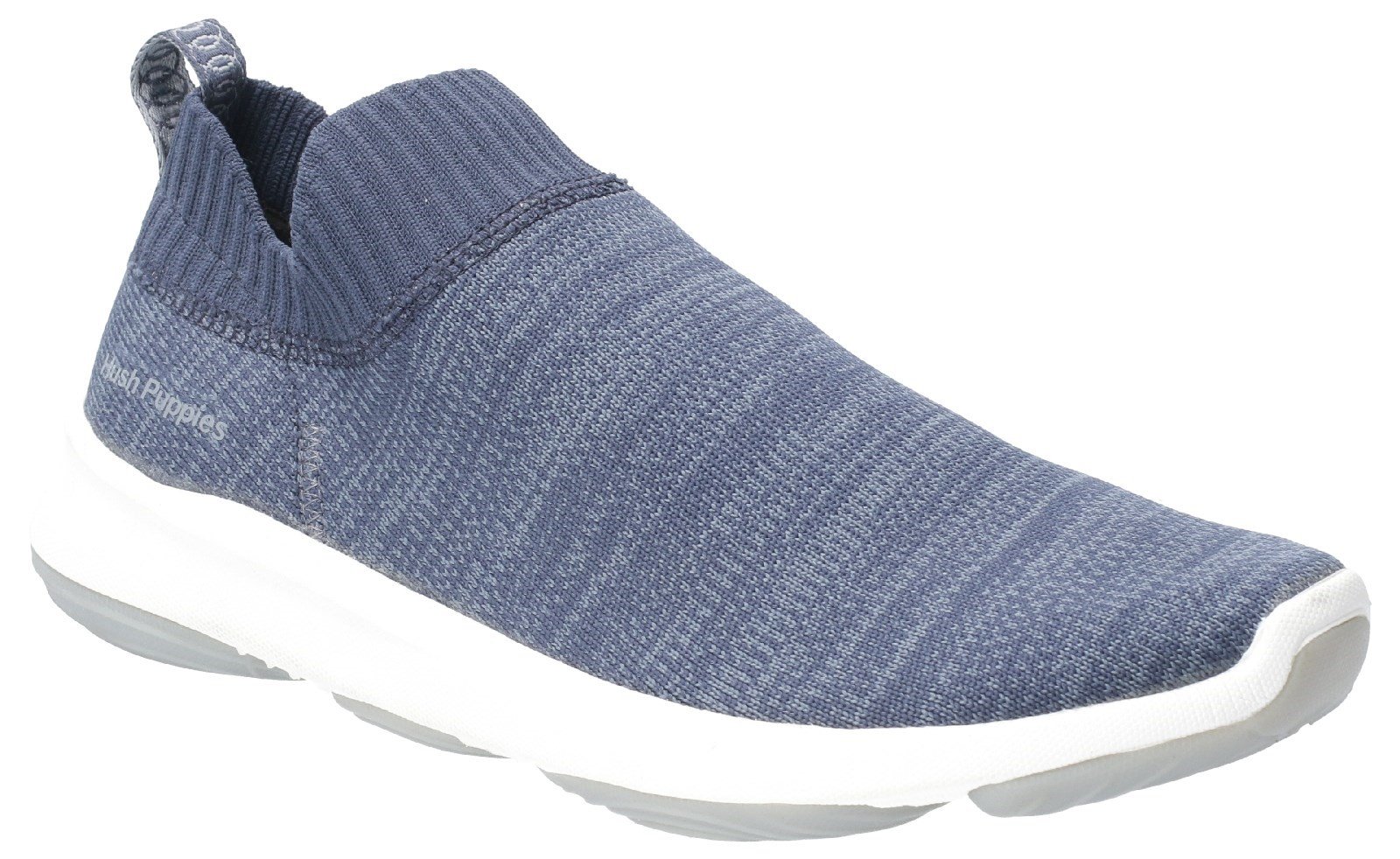 Hush Puppies Men's Free BounceMAX Slip On Trainer Various Colours 29163 - Navy Knit 6