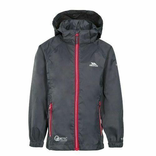 Trespass Kid's Waterproof Jacket Various Colours Qikpac - Flint 3-4 Years