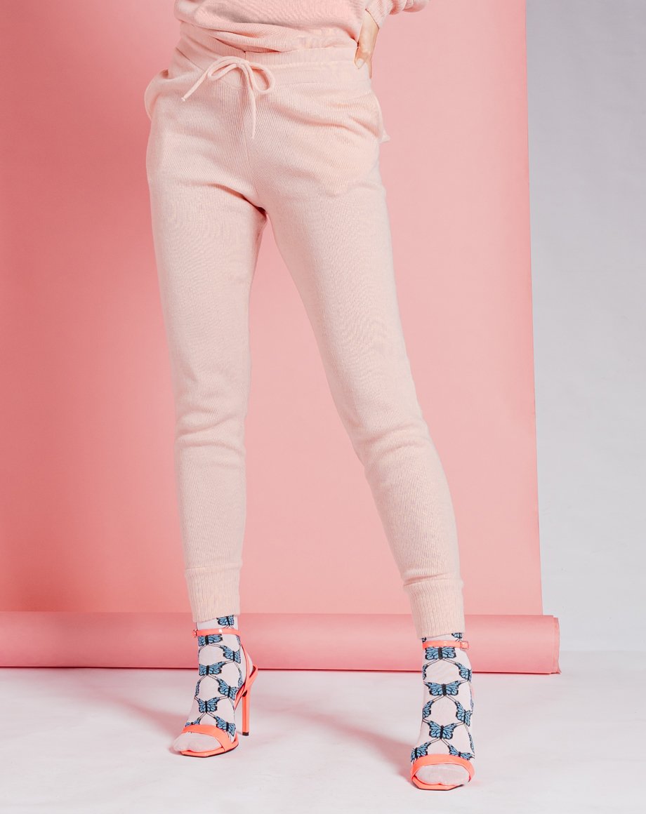 Auriel Knitted Lounge Bottoms - Pink / 8