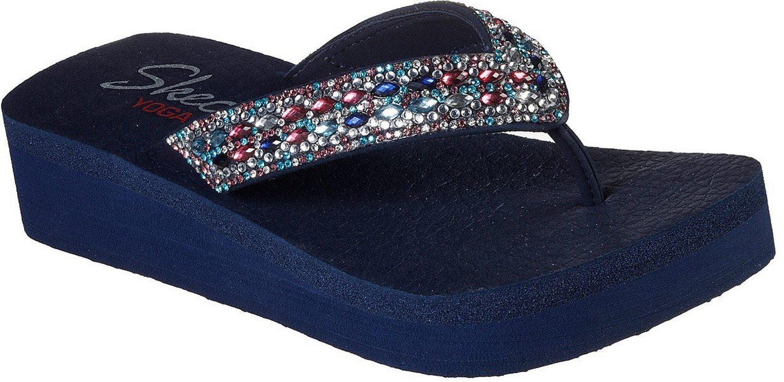 Skechers Women's Vinyasa Glory Day Sandal Various Colours 30330 - Navy/Multi 3