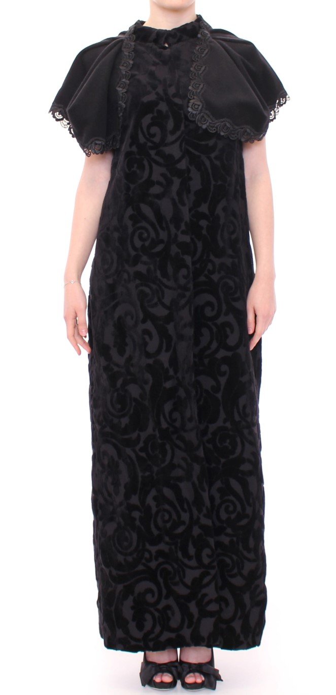 NOEMI ALEMÁN Women's Cotton Brocade Long Cape Coat MOM10122 - One Size