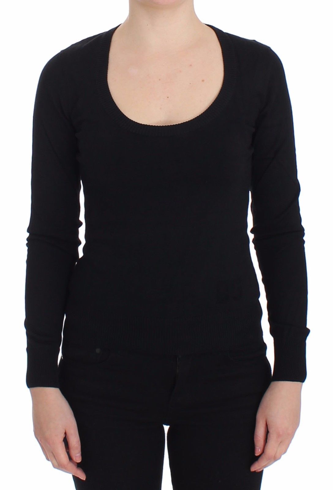 Dolce & Gabbana Women's Cashmere Crewneck Pullover Sweater Black SIG13363-3 - IT42|M