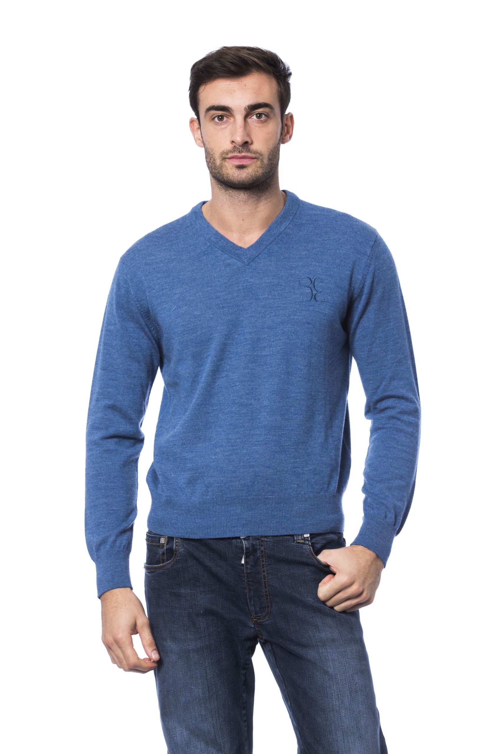 Billionaire Italian Couture Men's Avio Sweater Blue BI816582 - 4XL