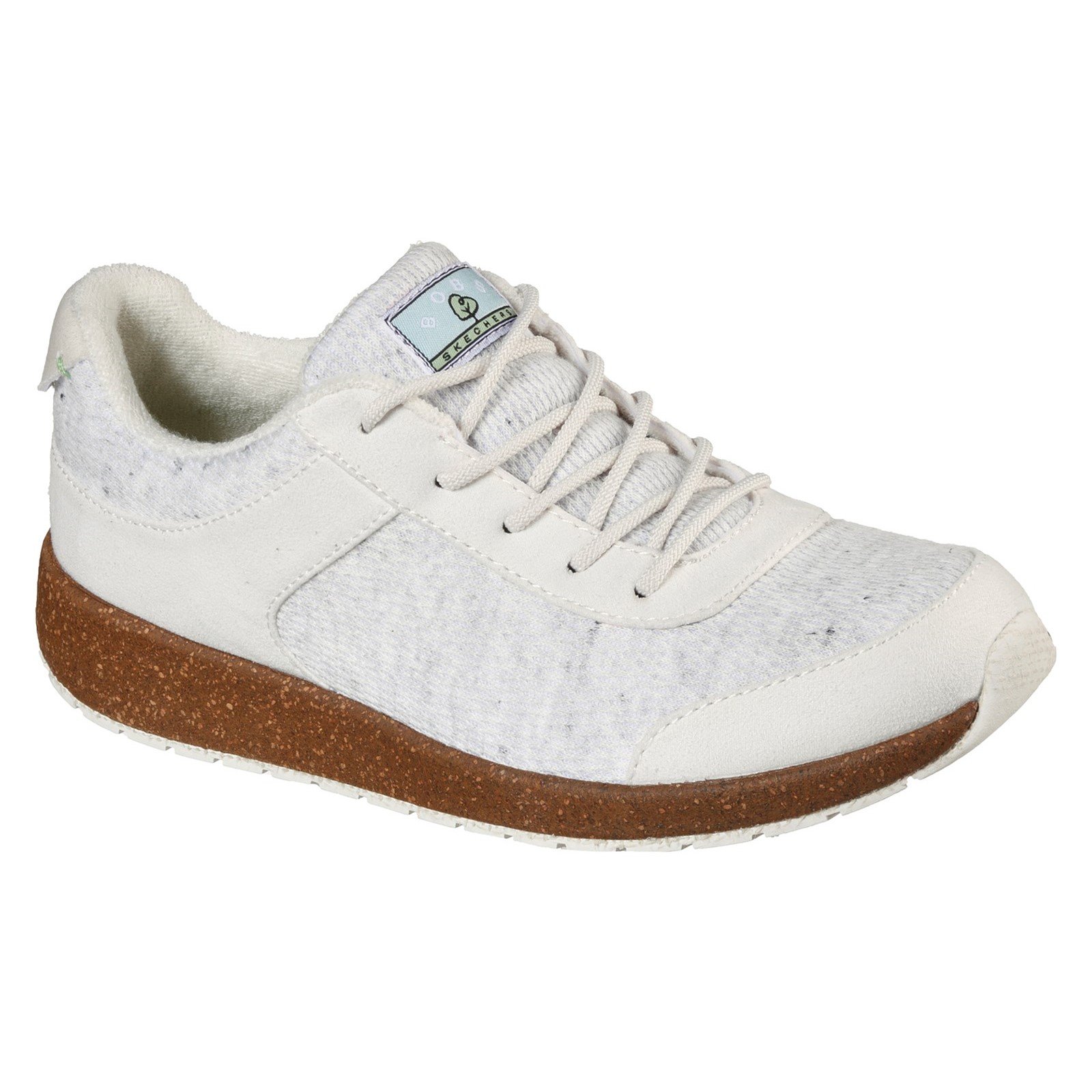 Skechers Women's Bobs Earth New Love Trainer White 32134 - Off White 5