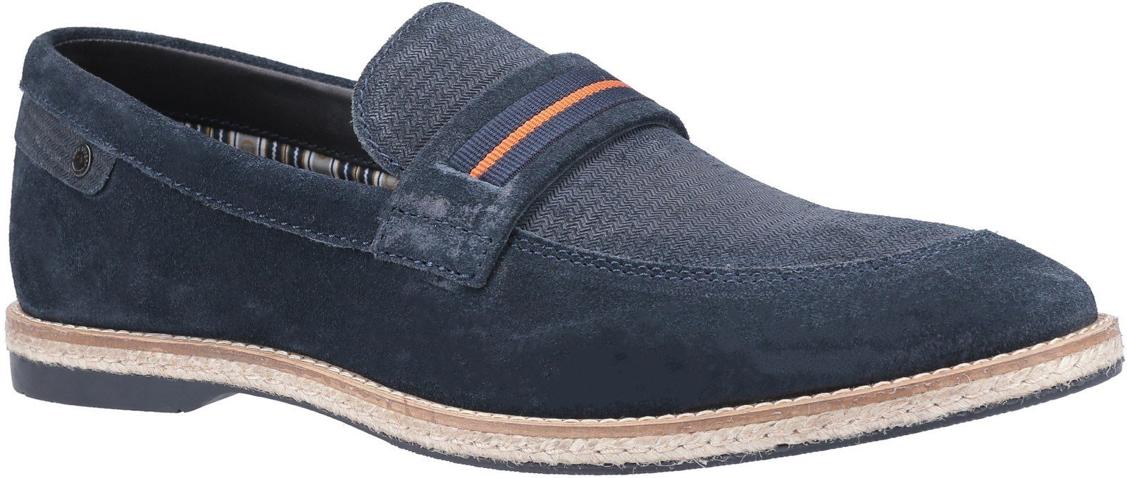 Base London Men's Kinsey Suede Slip On Loafer Various Colours 30444 - Navy 6