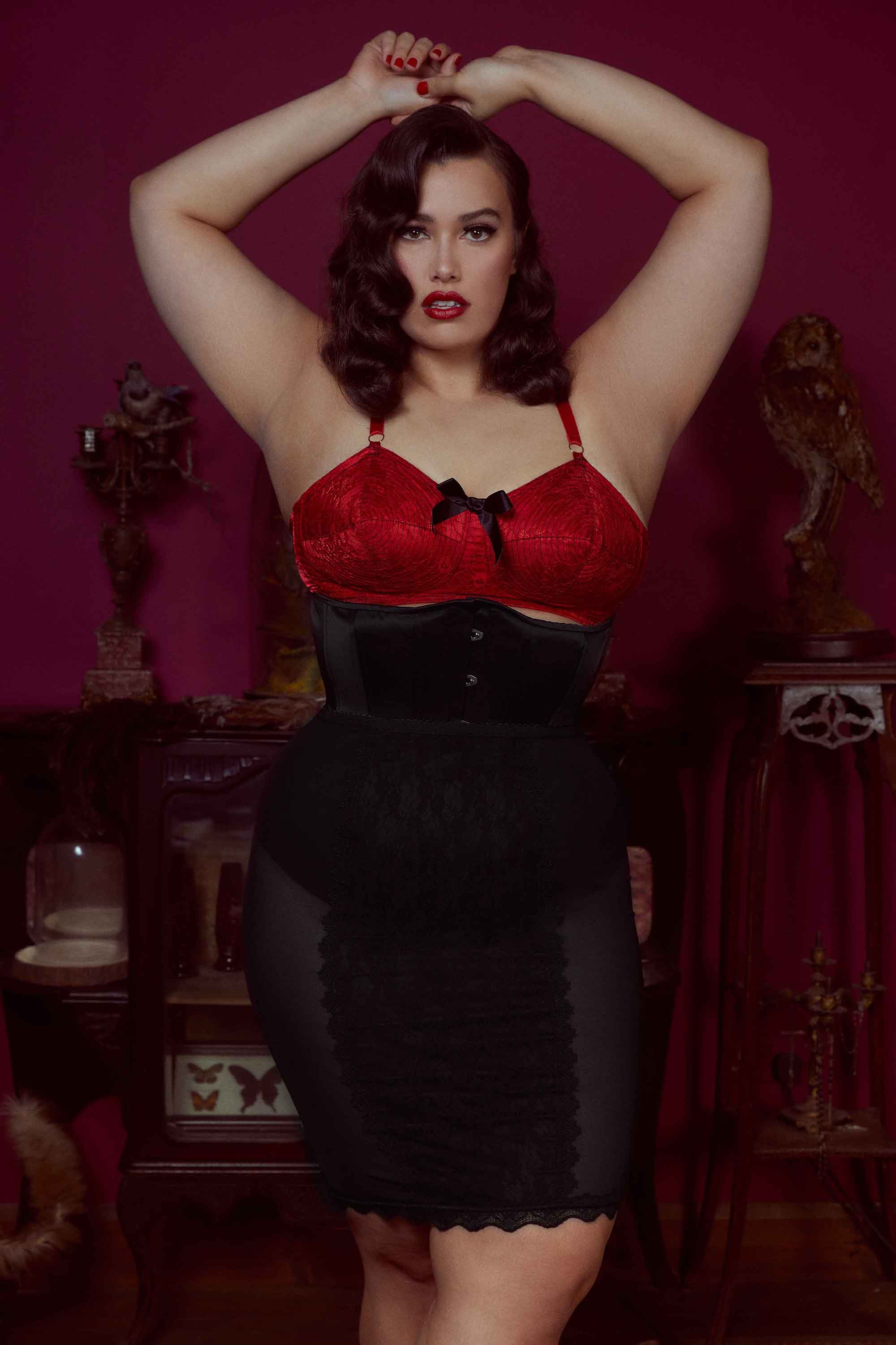Bettie Page Black Lingerie Skirt UK10 / US6