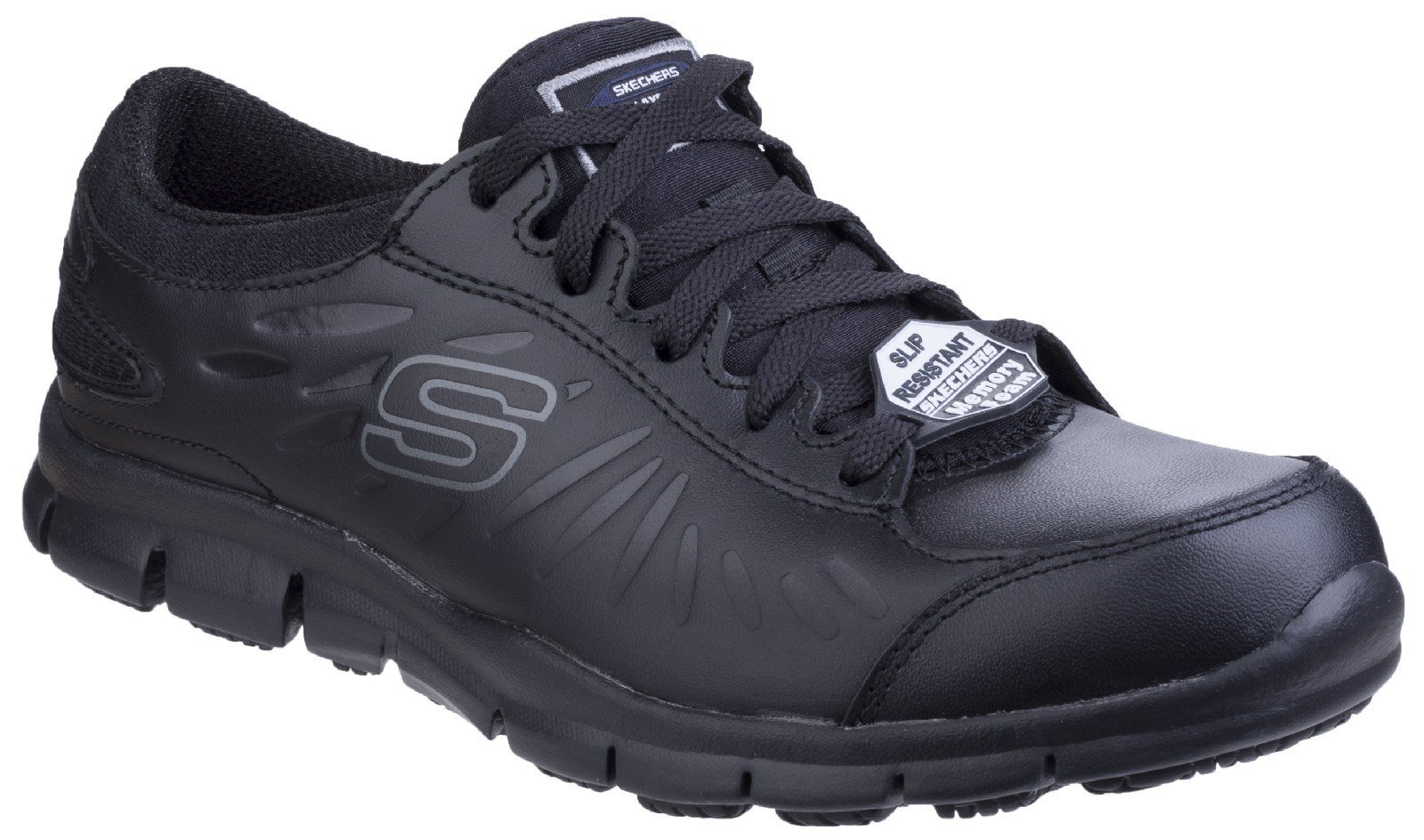 Skechers Women's Eldred Lace Up Shoe Black 25218 - Black 3