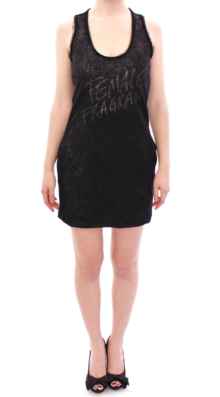 Ermanno Scervino Women's Lace Lined Mini Dress Black GSD10016 - IT42|M