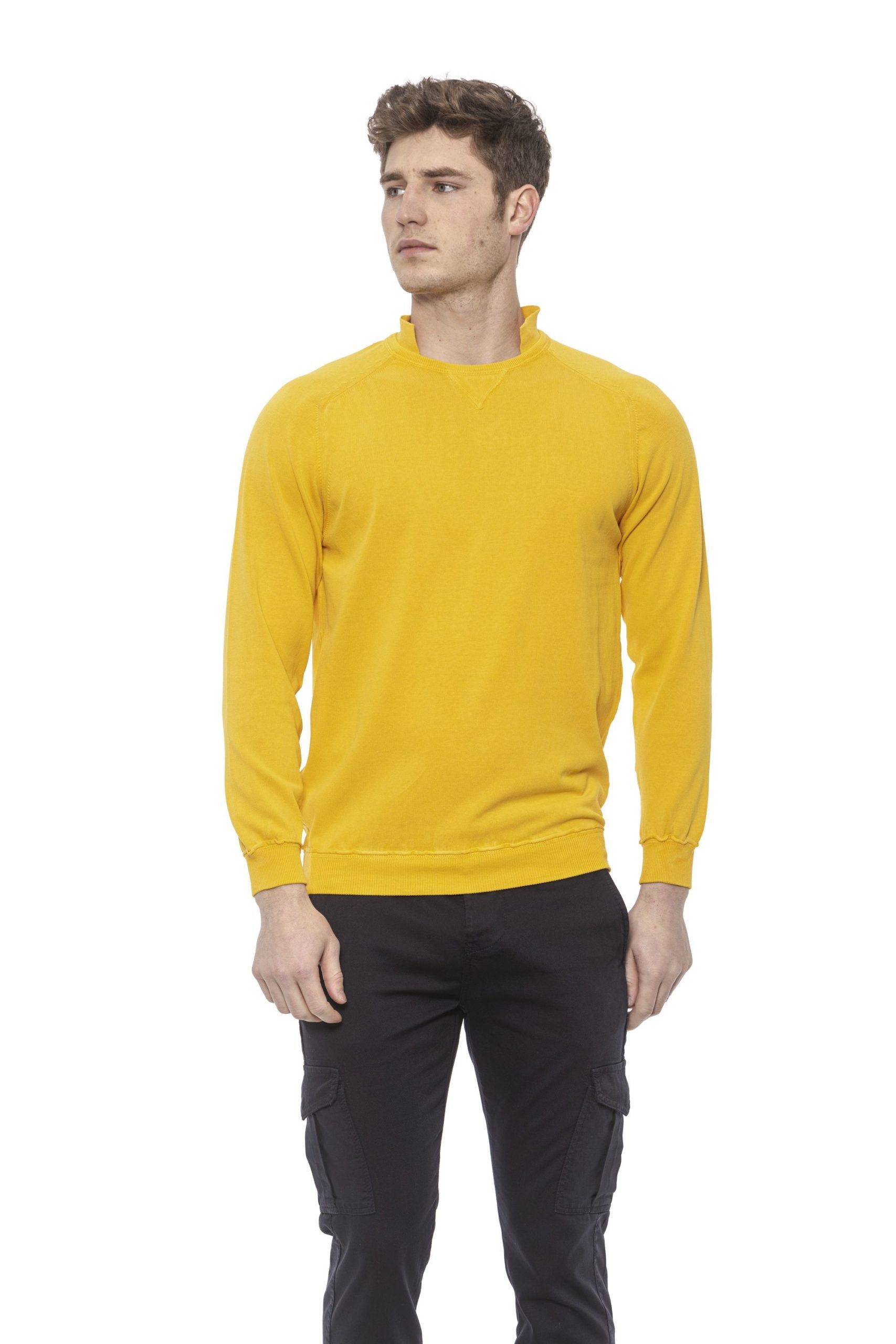 Alpha Studio Men's Giallo Sweater Yellow AL1374462 - IT48 | M