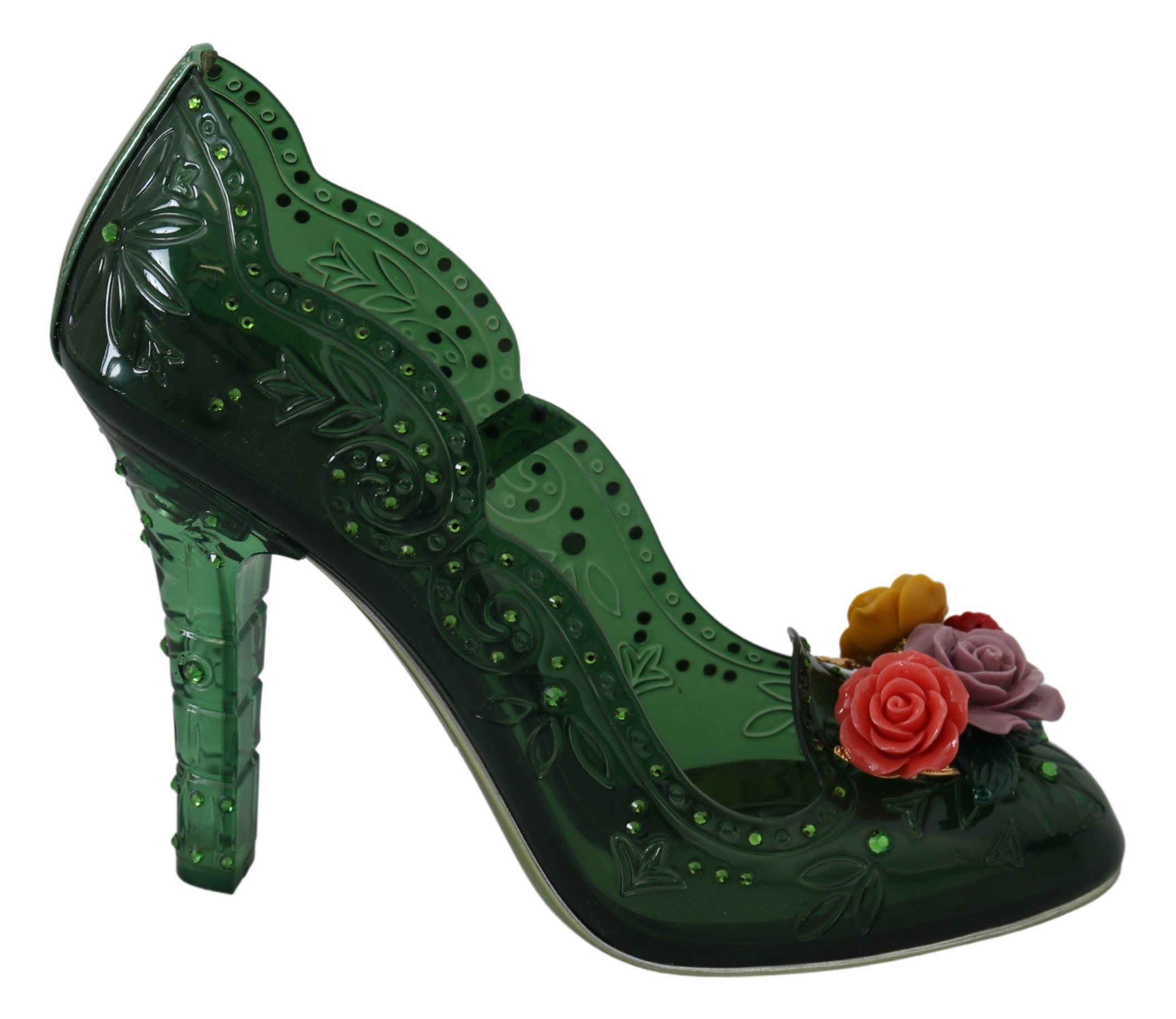 Dolce & Gabbana Women's Floral Crystals Pumps LA7267 - EU39/US8.5