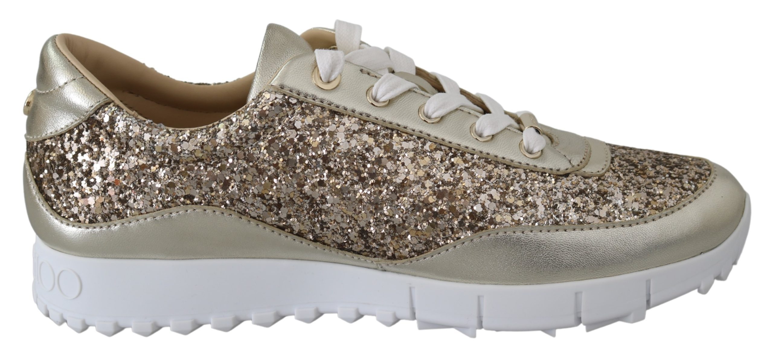 Jimmy Choo Women's Monza Antique Sneakers Gold 192954492823 - EU34.5/US4.5