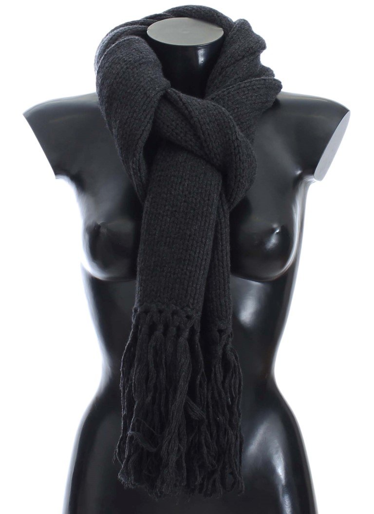 Dolce & Gabbana Women's Knitted Cashmere Scarf Black MS728