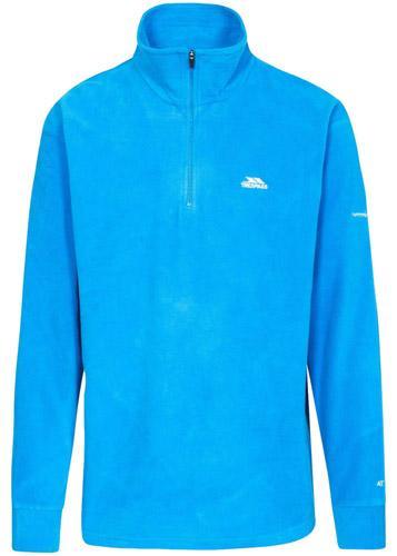Trespass Unisex 1/4 Zip Fleece Various Colours Masonville - Bright Blue S