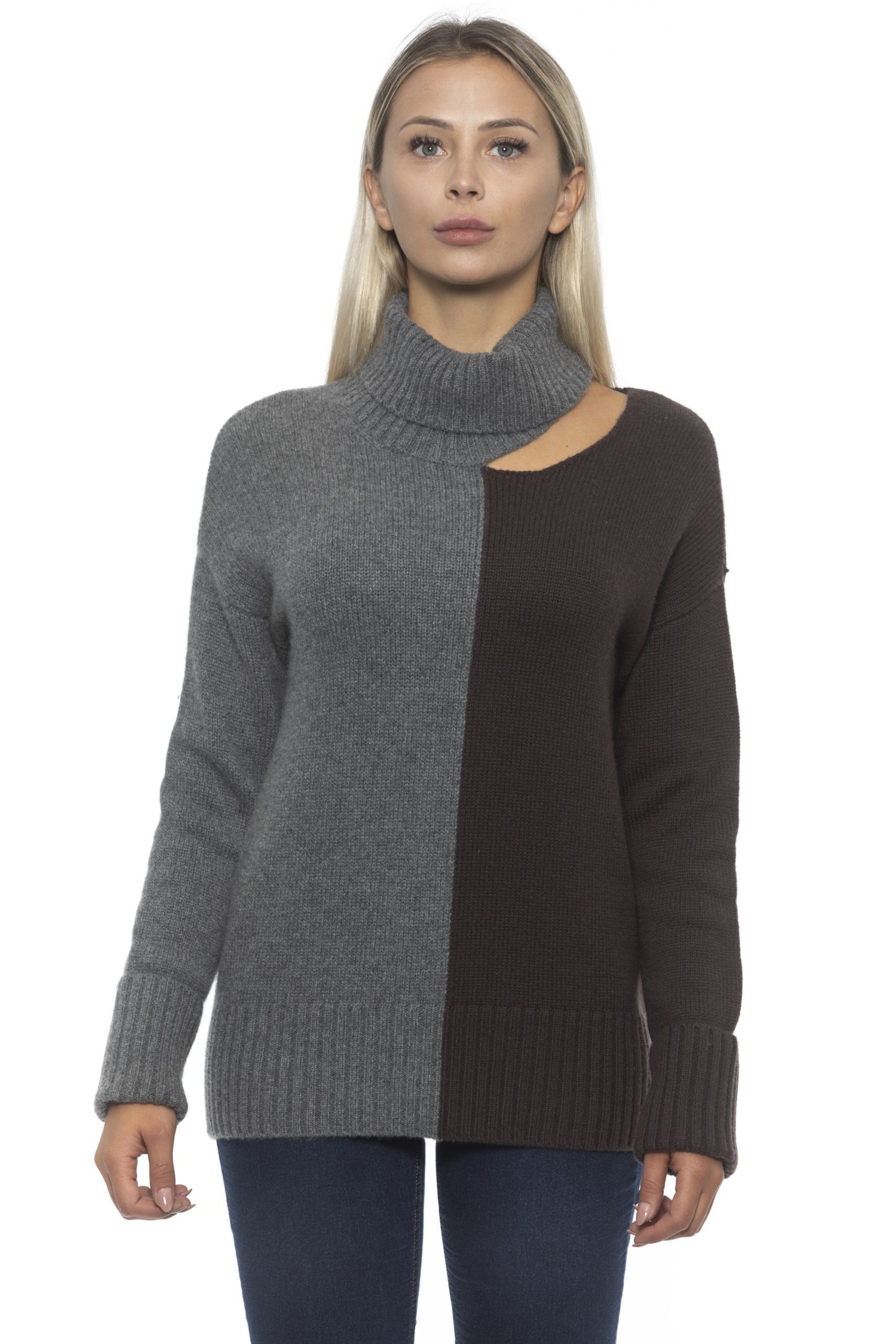 Alpha Studio Women's V A R. U N I C A Sweater Gray AL1192426 - IT42 | S