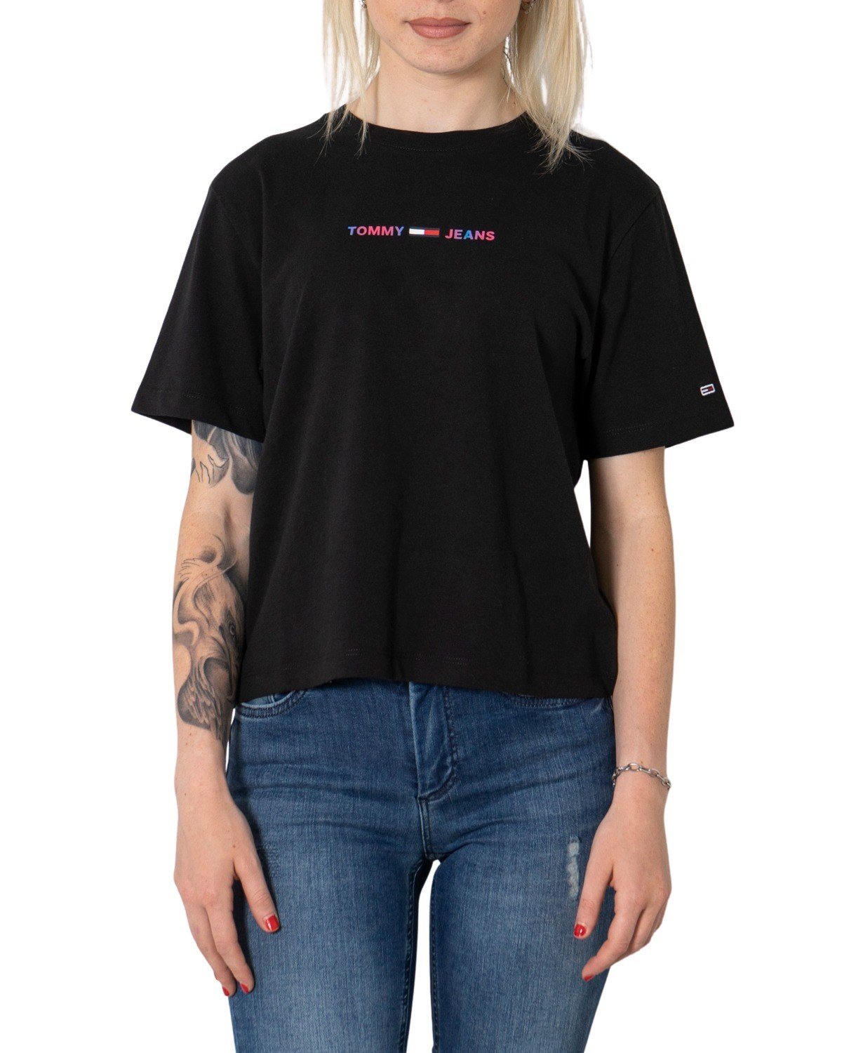 Tommy Hilfiger Jeans Women's T-Shirt Various Colours 273115 - black XXS