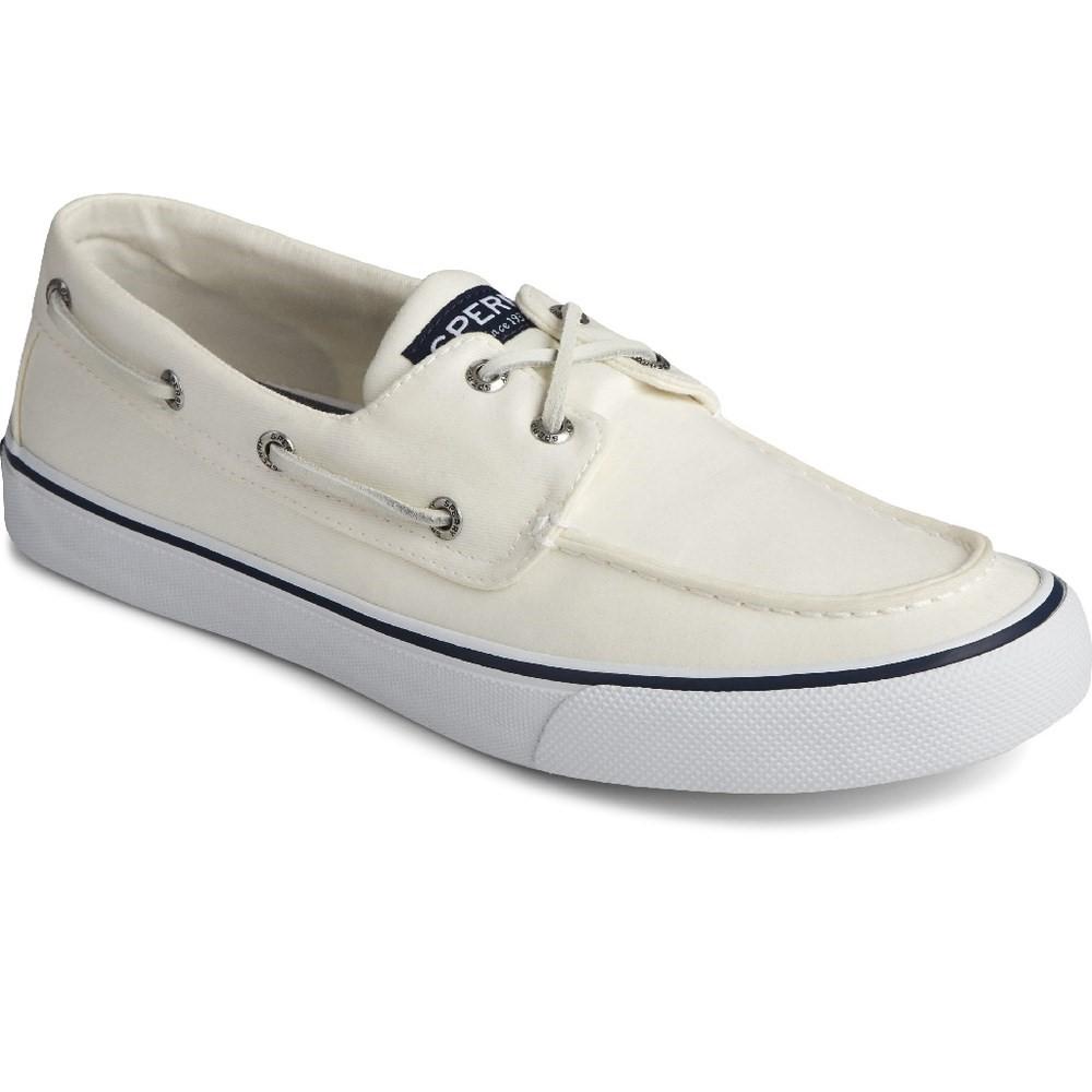 Sperry Men's Bahama II Boat Shoe Various Colours 32923 - Salt Washed White 7