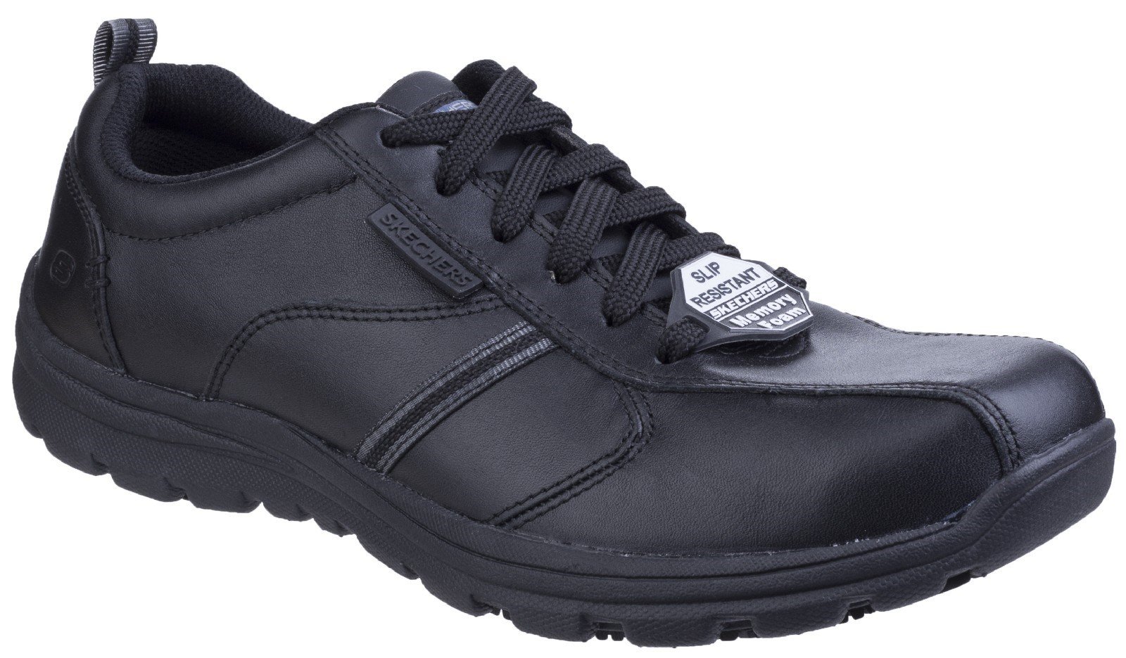 Skechers Unisex Hobbes Frat Lace up Shoe Black 25220 - Black 10