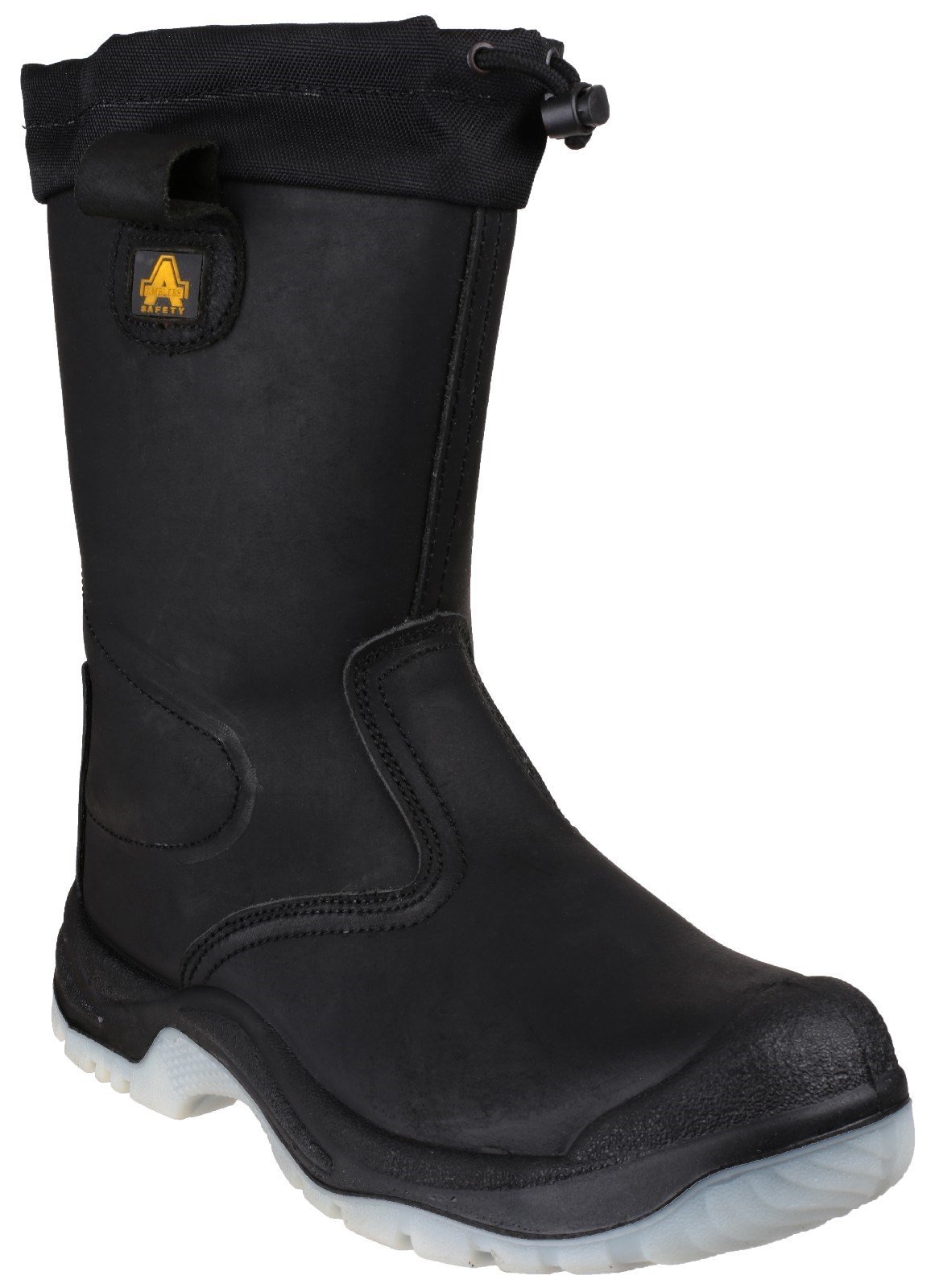 Amblers Unisex Safety Water Resistant Pull On Rigger Boot Black 18283 - Black 4