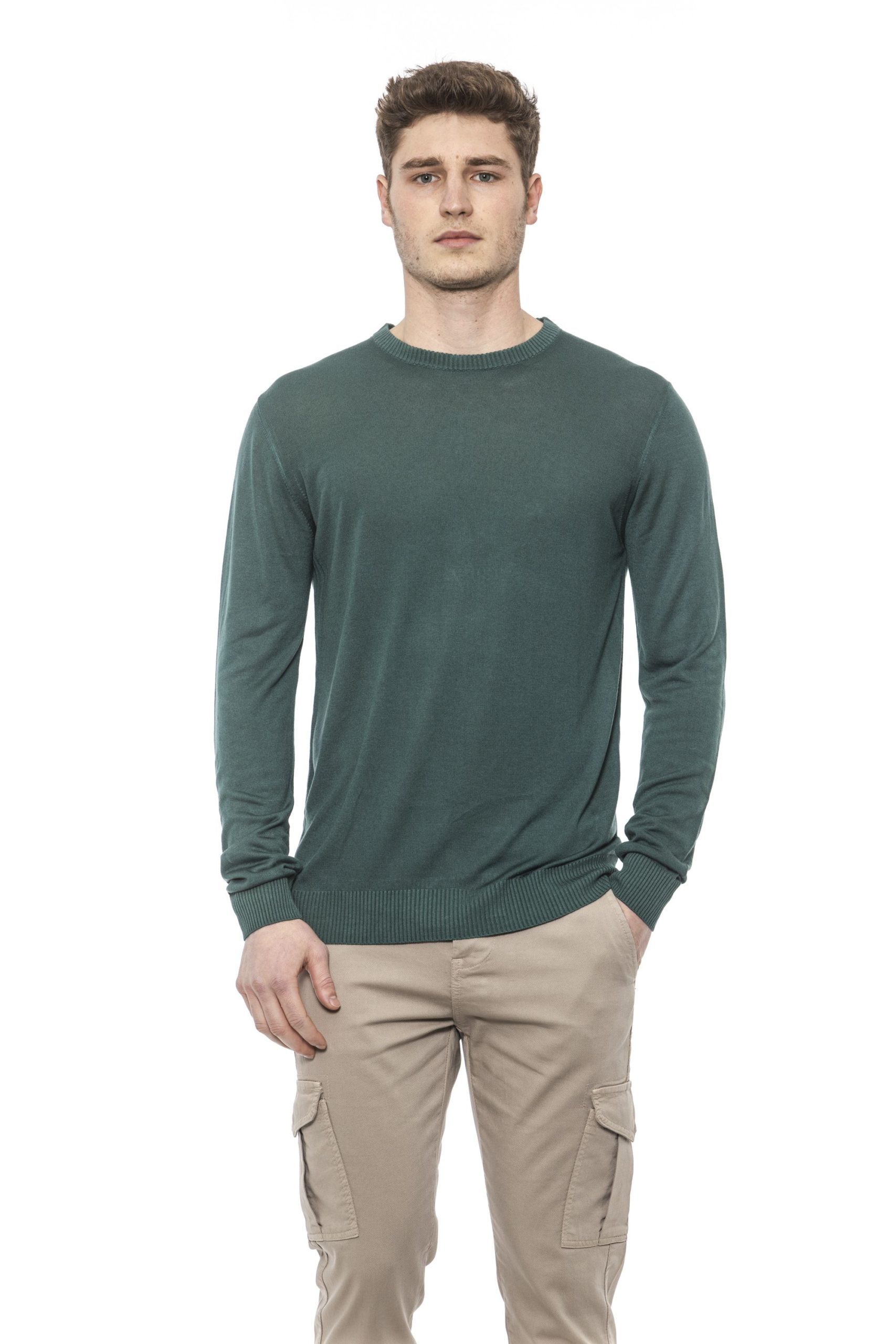 Alpha Studio Men's Mirto Sweater Green AL1374563 - IT48 | M