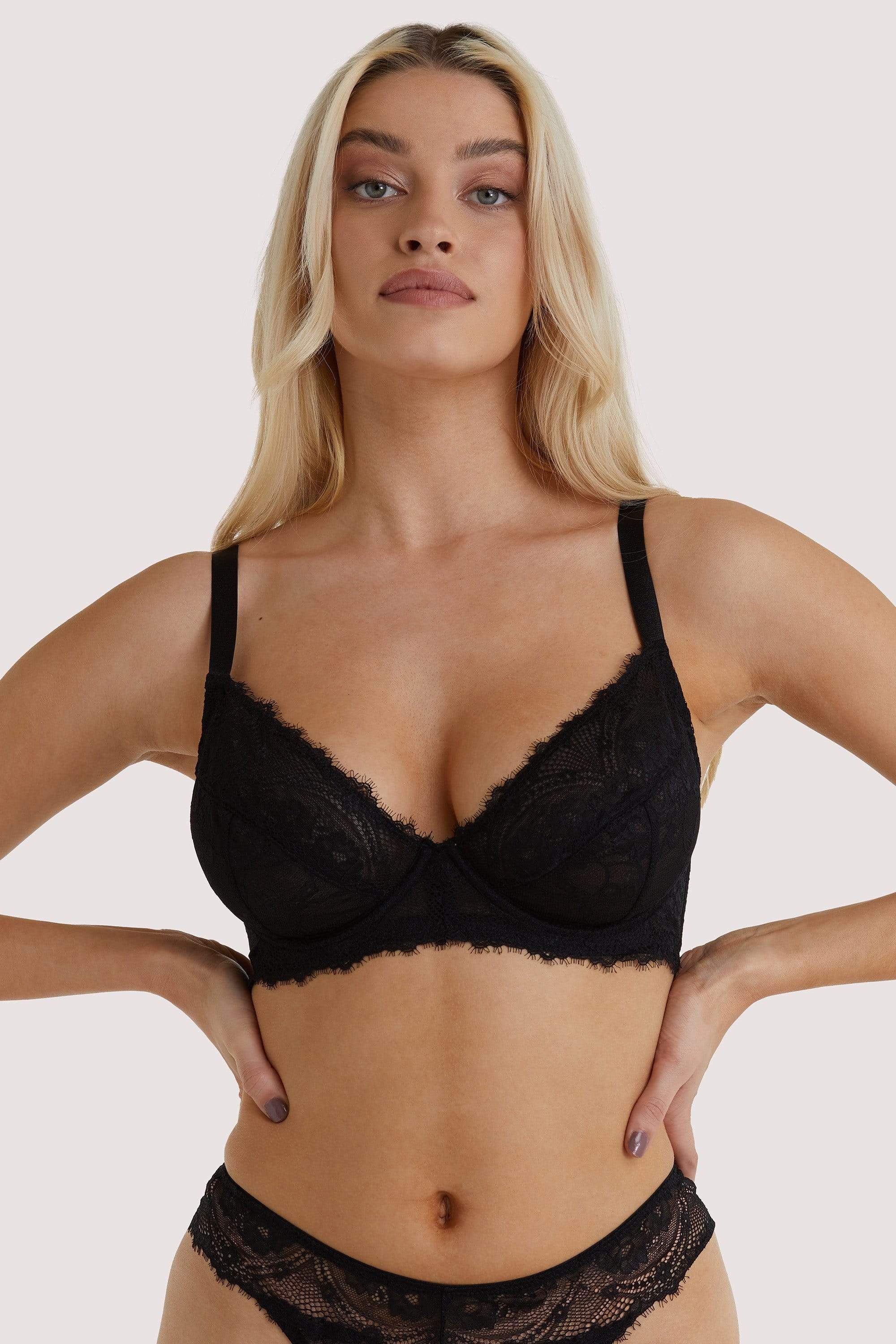 Wolf & Whistle Ariana Black Everyday Plunge Bra 32B