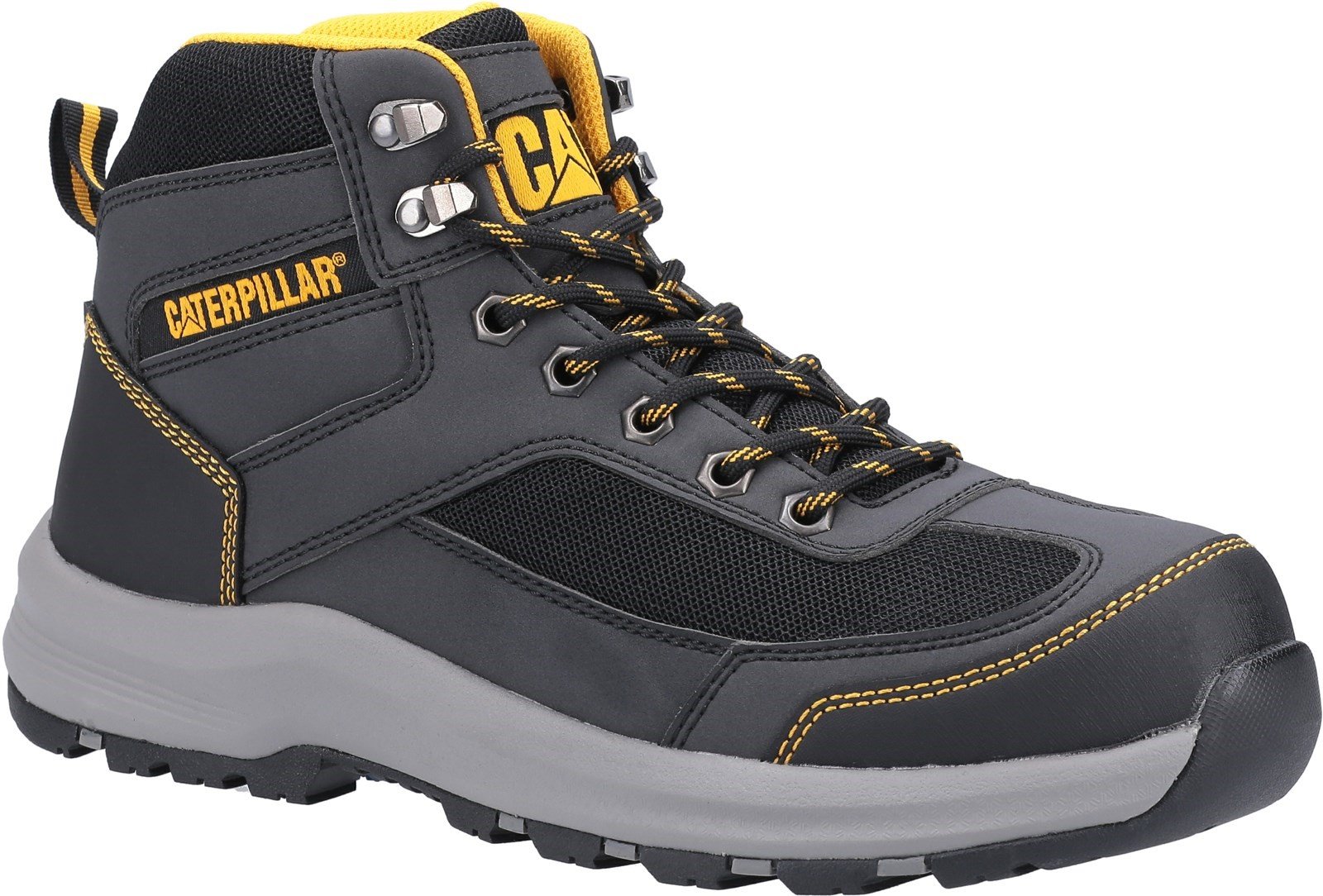 Caterpillar Unisex Elmore Mid Safety Hiker Boot Various Colours - Grey 6