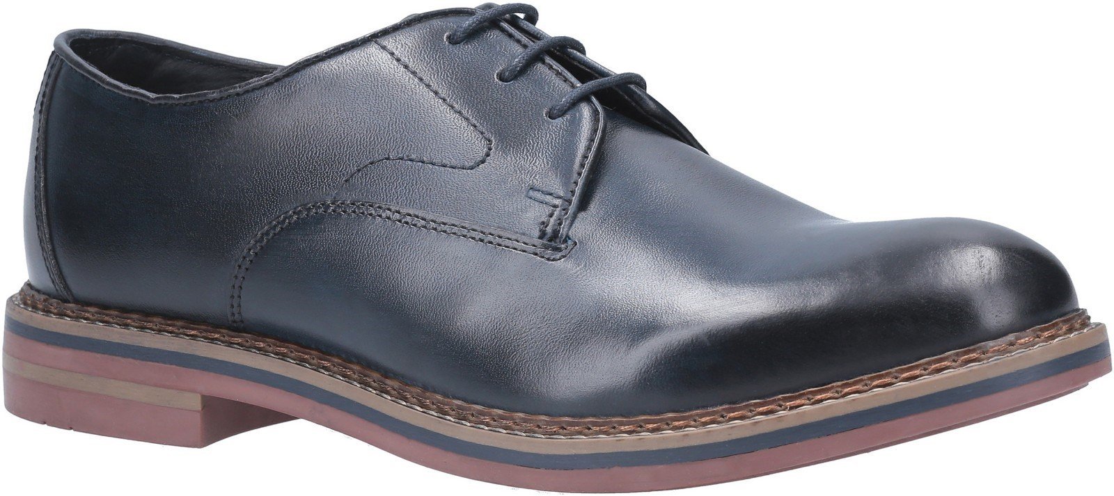 Base London Men's Wayne Burnished Lace Up Shoe Various Colours 29439 - Navy 6
