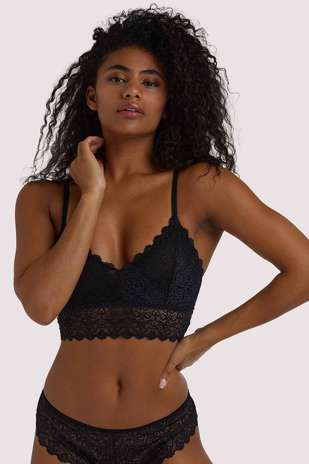 Wolf & Whistle Ariana Black Lace Bralette UK 10 / US 6