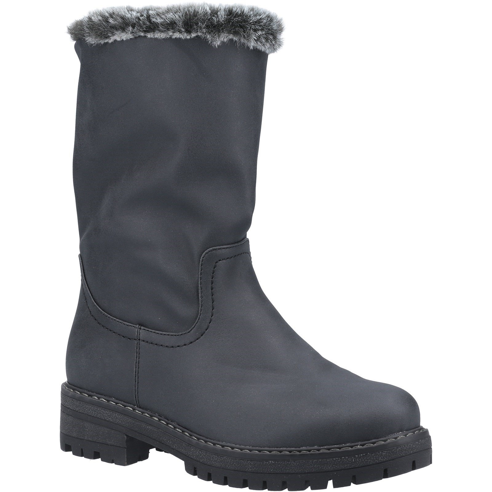 Divaz Women's Nadia Fur Lined Boot Various Colours 33025 - Black 3