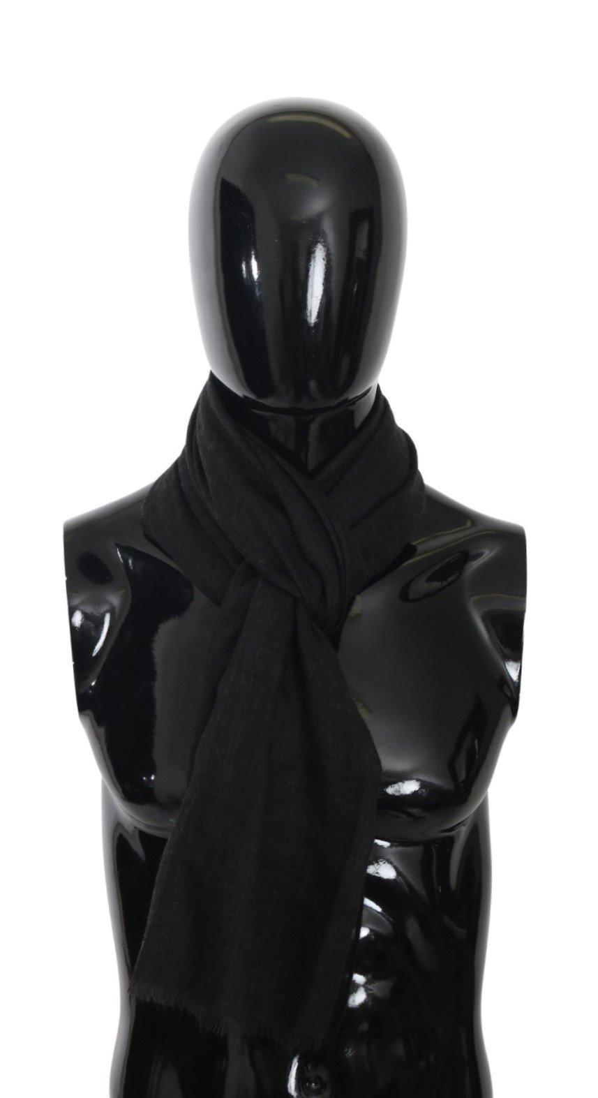Dolce & Gabbana Men's Fringe Wrap Cashmere Shawl Gray MS5515