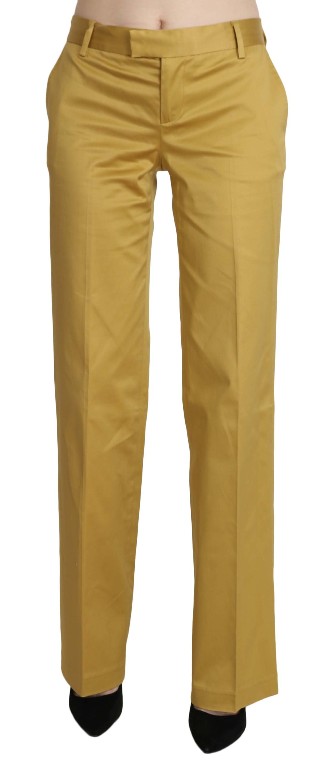 Just Cavalli Women's Straight Formal Trouser Yellow PAN70344 - IT40|S