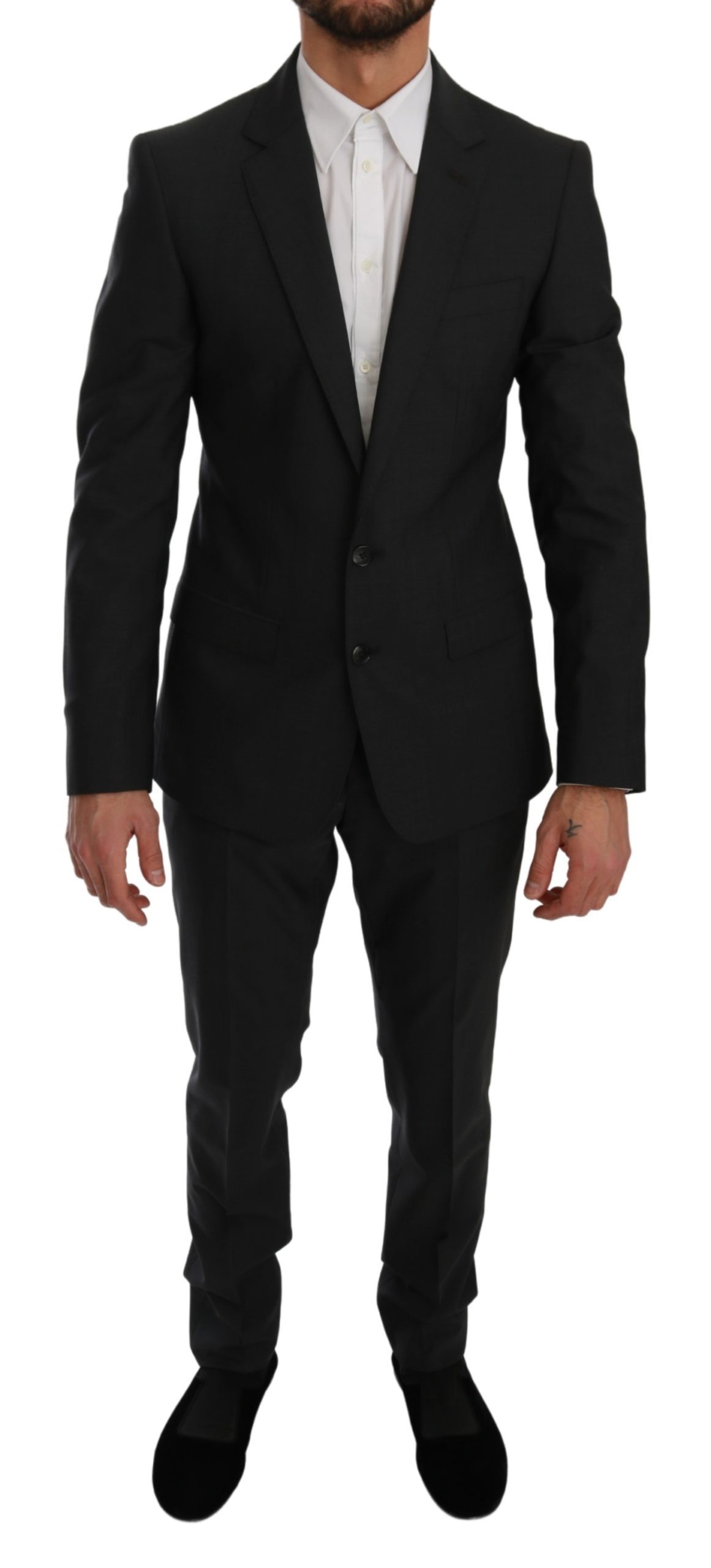 Dolce & Gabbana Men's Slim Fit 2 Piece MARTINI Suit Gray KOS1756 - IT46 | S