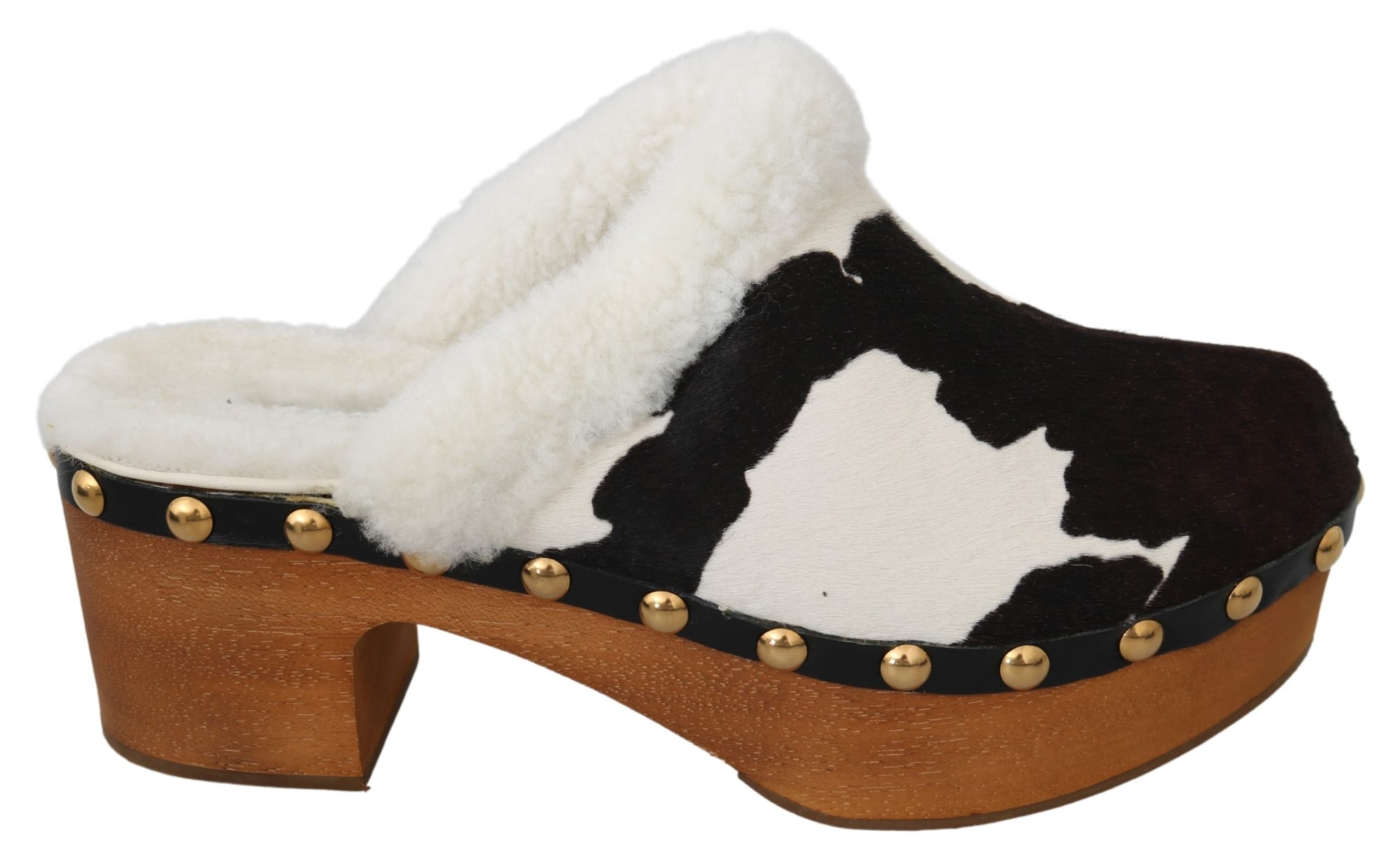 Dolce & Gabbana Women's Pony Hair Sandals Brown LA7079 - EU39/US8.5