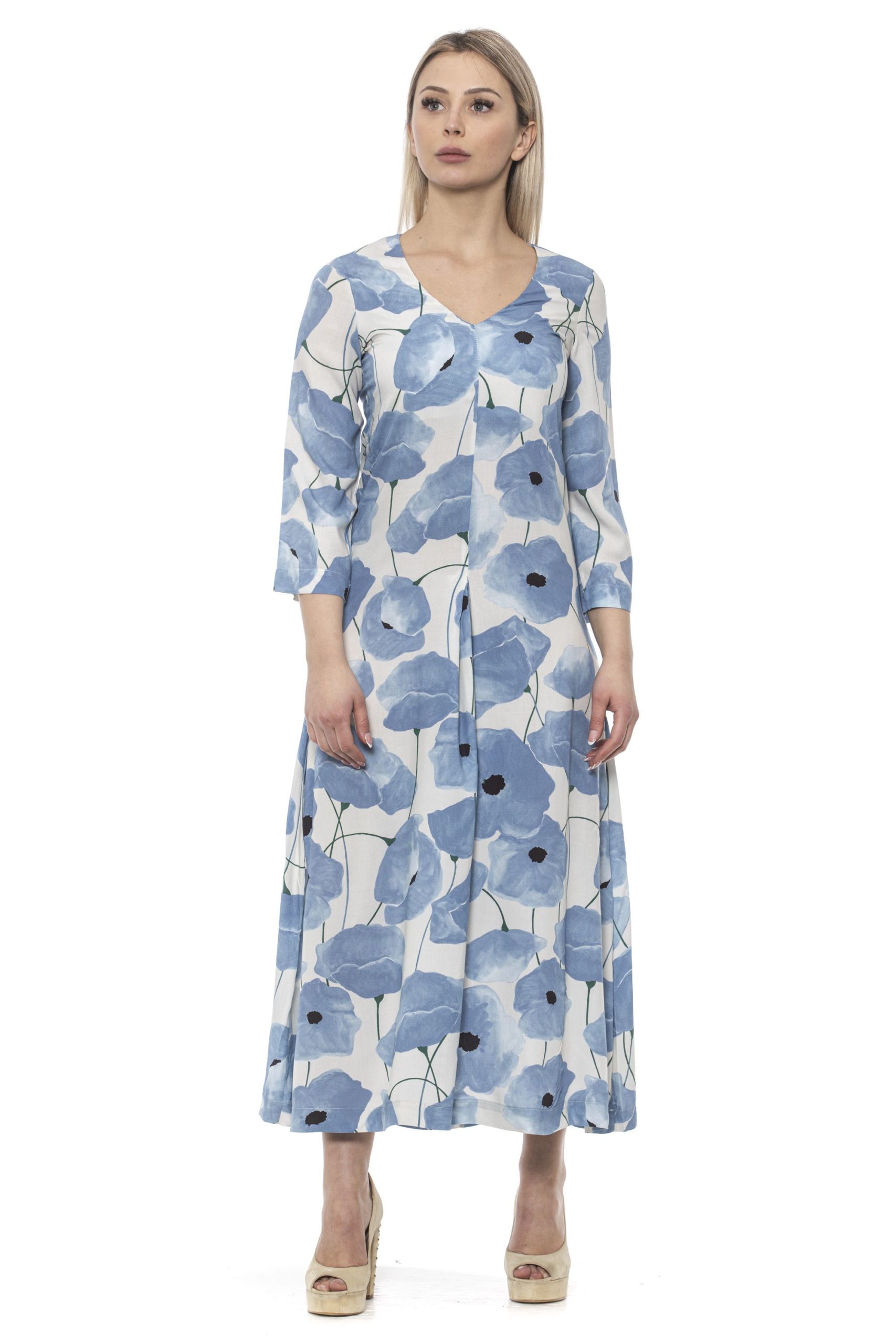 Alpha Studio Women's Chambray Dress Blue AL1374914 - IT42 | S