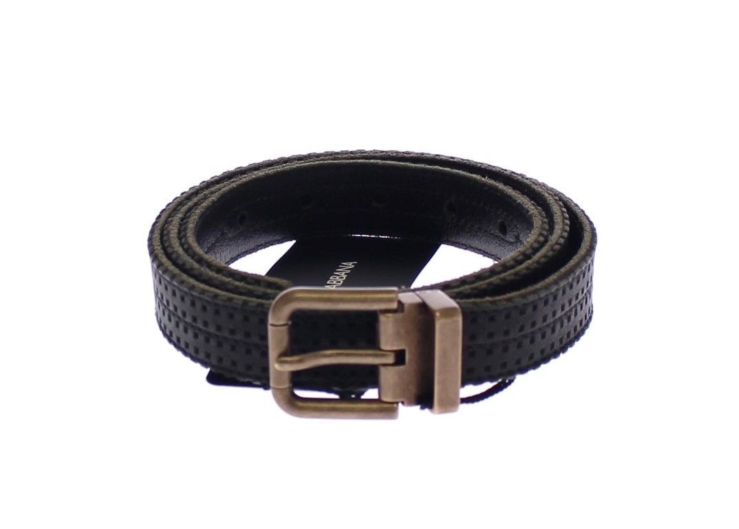 Dolce & Gabbana Men's Leather Logo Belt Blue GSB10013 - 95 cm / 38 Inches