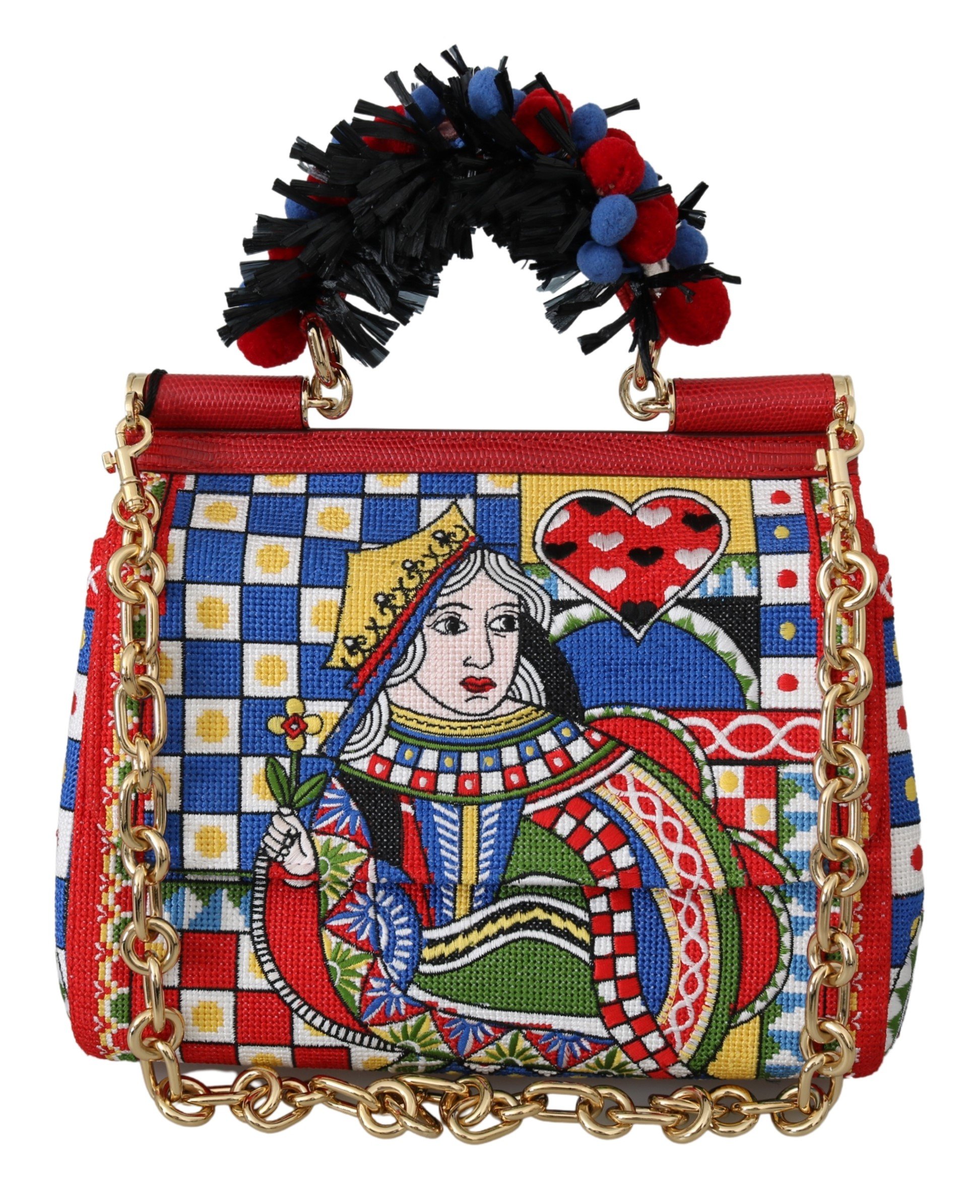 Dolce & Gabbana Women's Queen Of Hearts Shoulder Bag Multicolor VAS10034