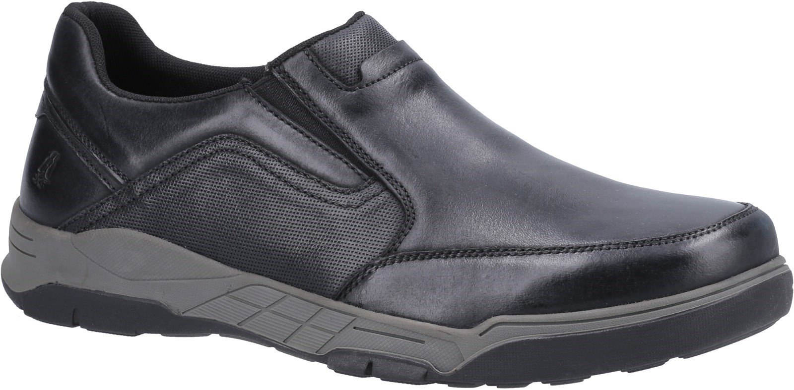 Hush Puppies Men's Fletcher Slip On Trainer Various Colours 32013 - Black 7