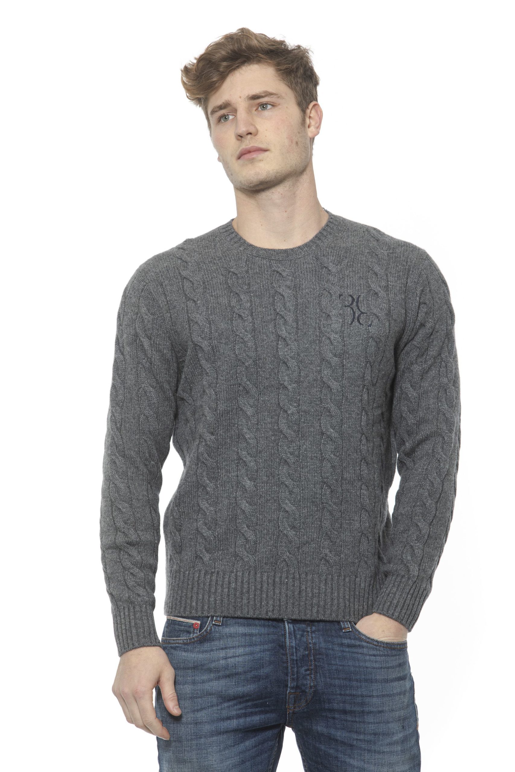 Billionaire Italian Couture Men's Grigio Sweater Grey BI1313440 - S