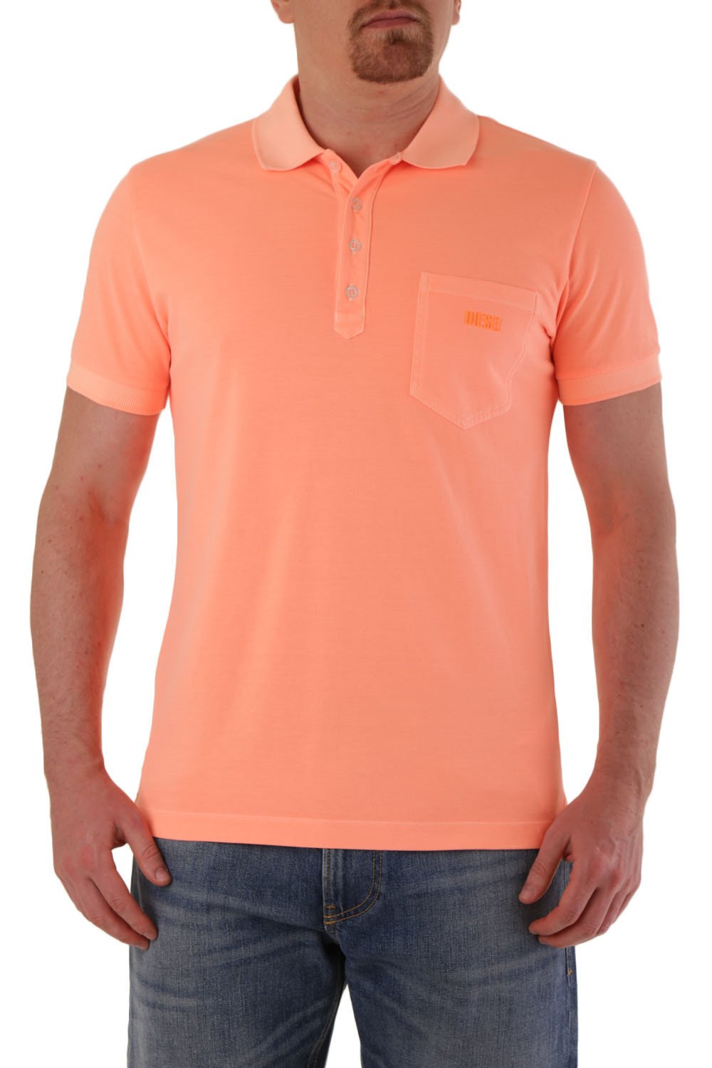 Diesel Men's Polo Shirt Various Colours 283807 - orange-2 L