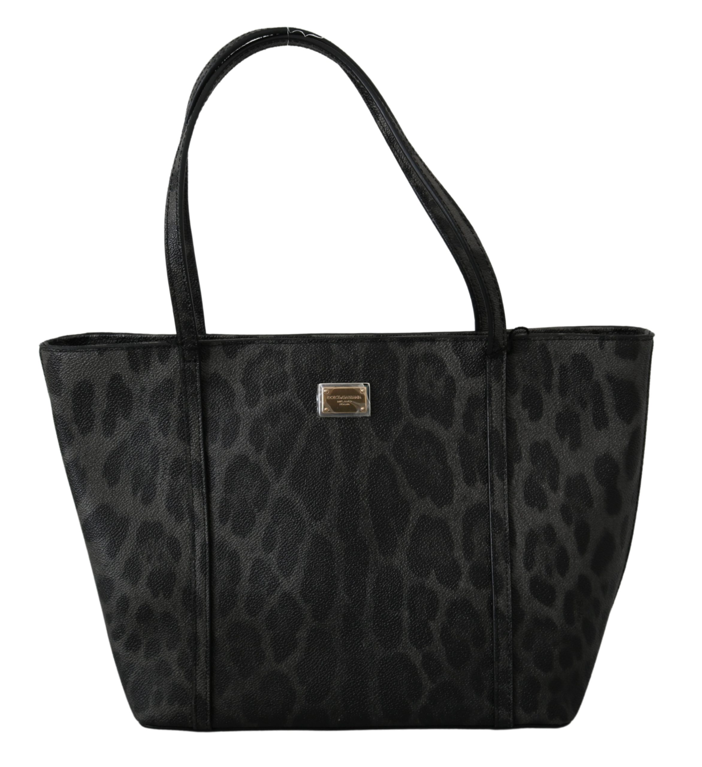 Dolce & Gabbana Women's Leopard Logo Tote Bag Black VAS9604