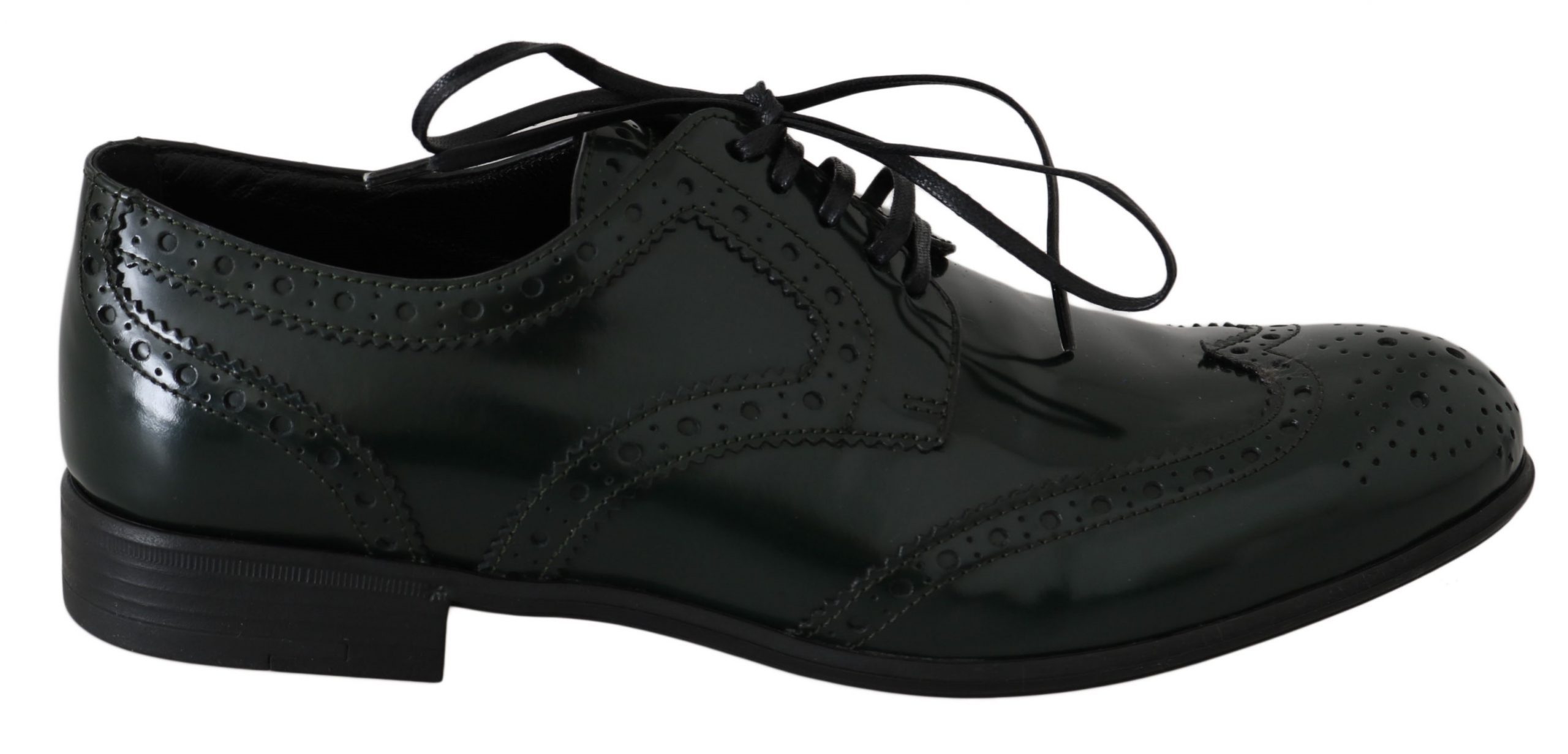Dolce & Gabbana Men's Leather Wingtip Brogue Shoes Green LA5978 - EU35/US4.5