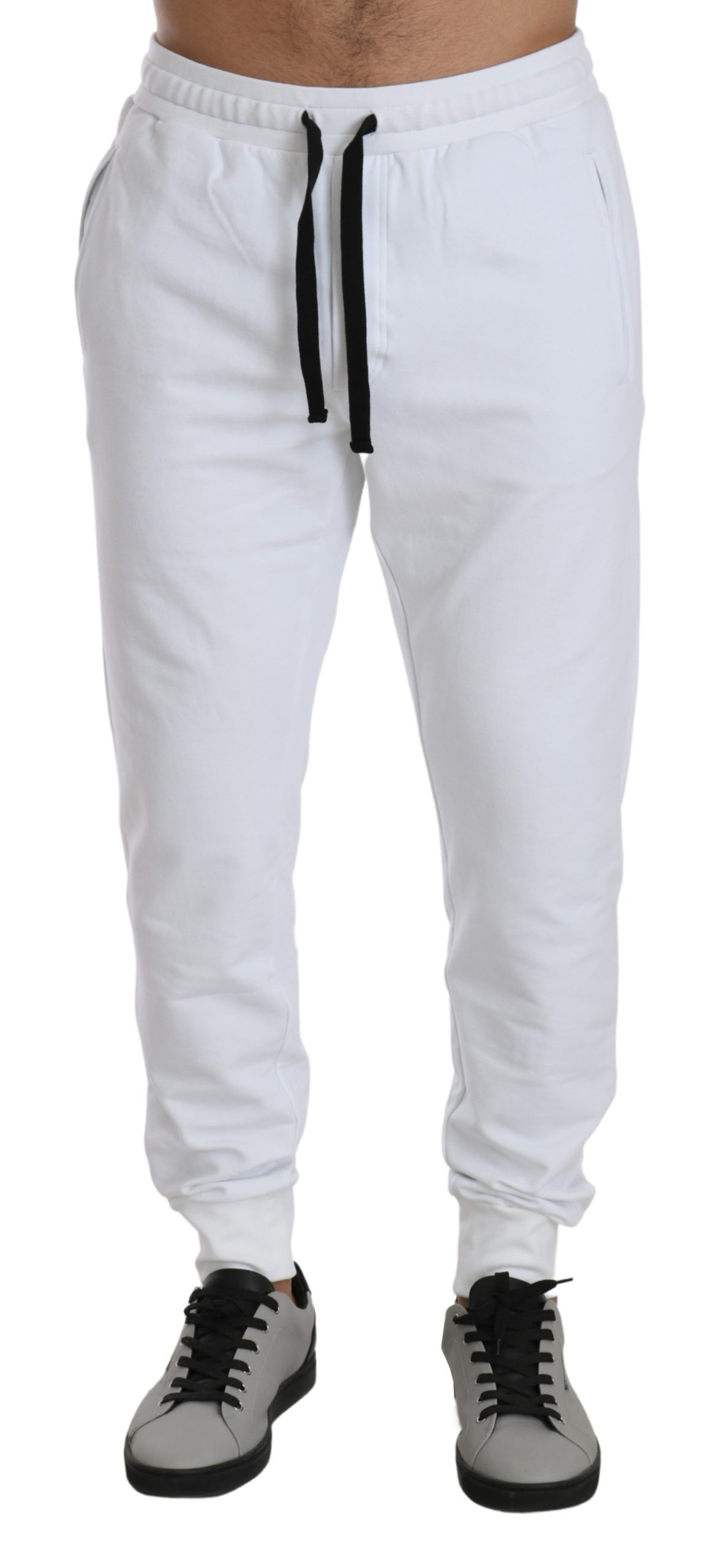 Dolce & Gabbana Men's Crown Jogging Cotton Trouser White PAN71427 - IT50 | L