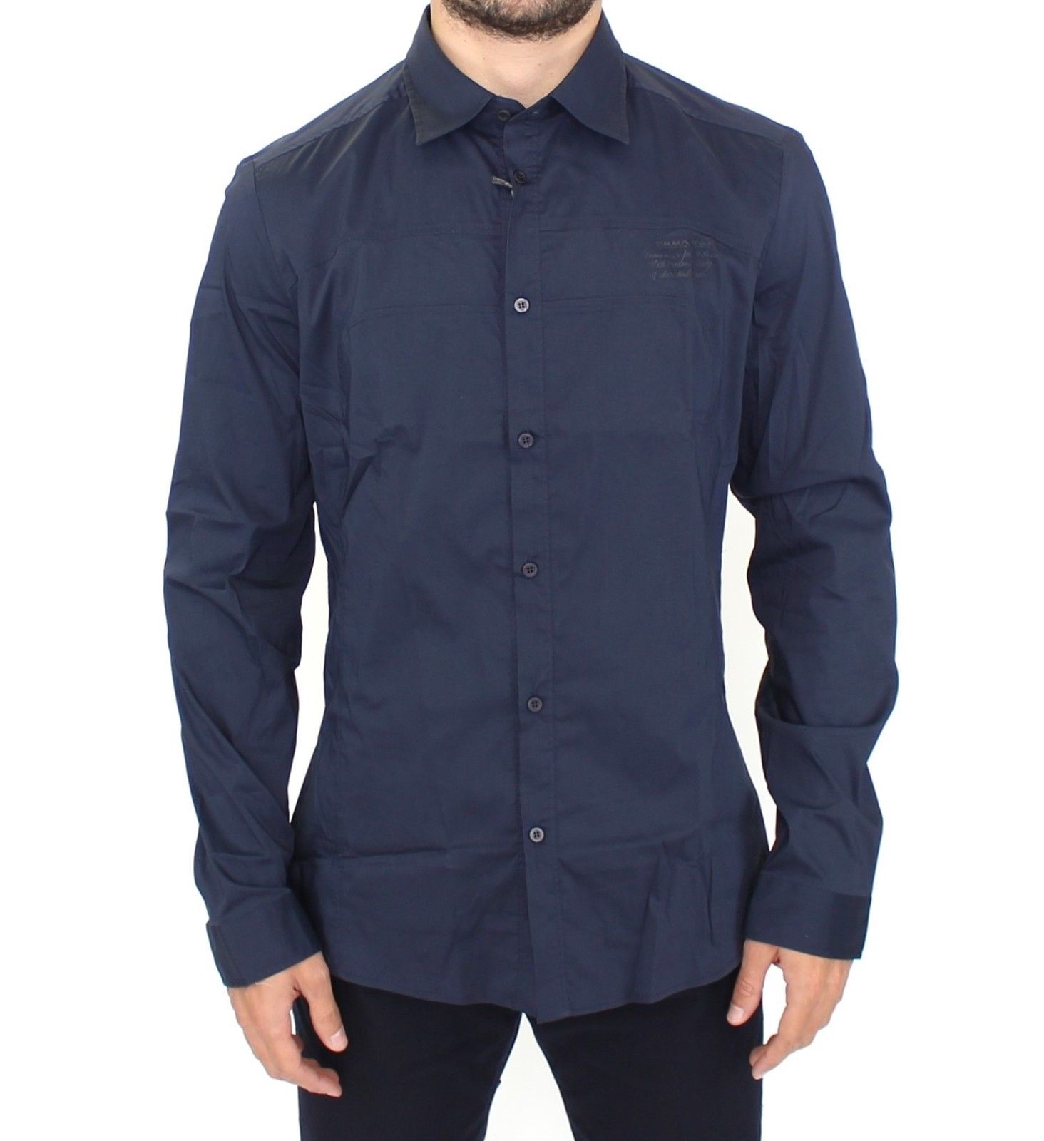 Ermanno Scervino Men's LS Shirt Blue SIG10136 - IT52 | XL