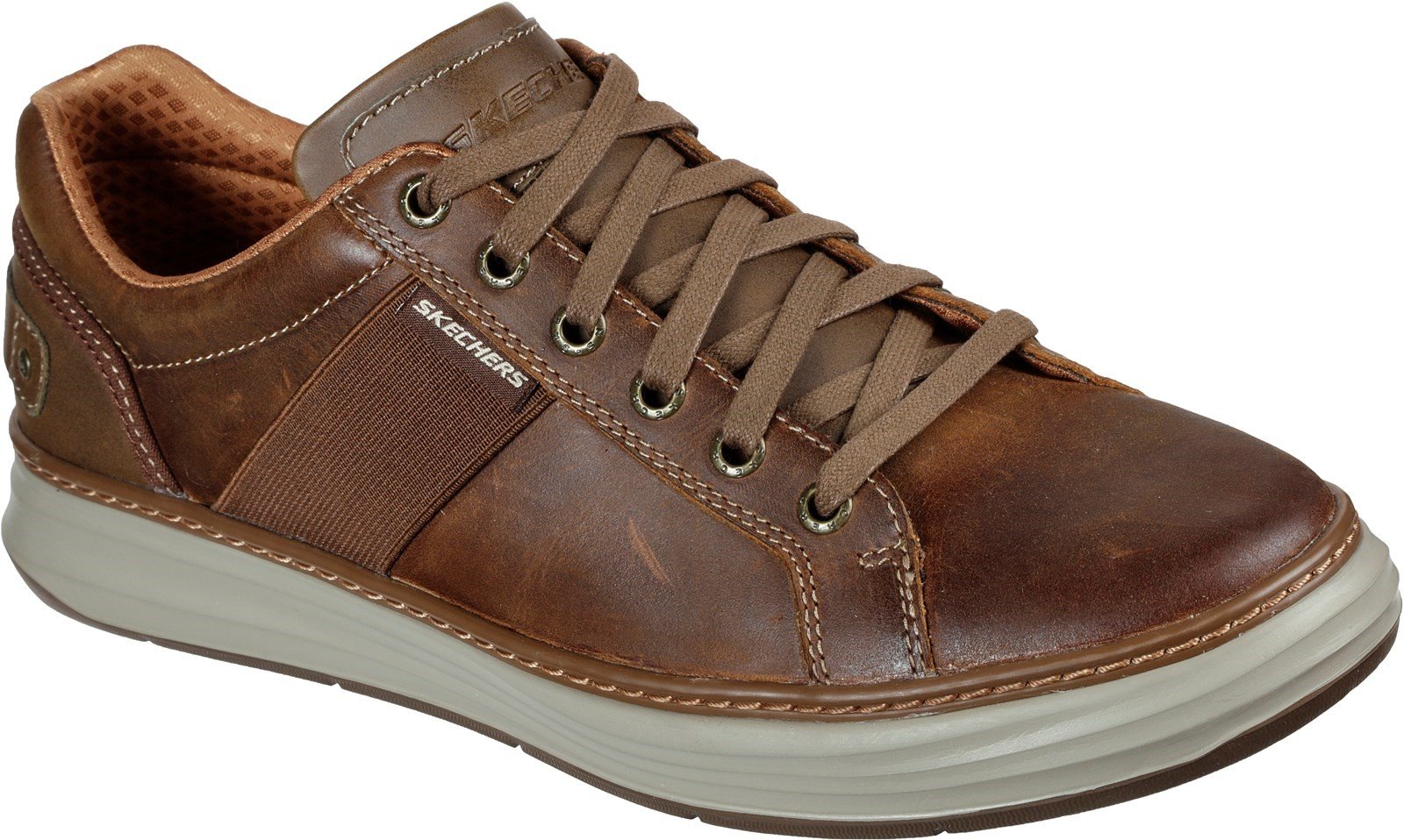 Skechers Men's Moreno Winsor Casual Trainer Multicolor 32195 - Chestnut/Dark Brown 6