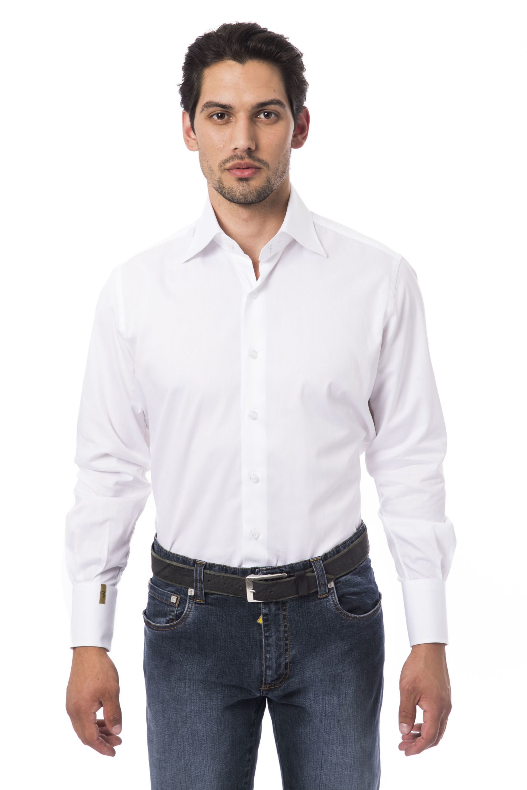Billionaire Italian Couture Men's Bianco Shirt White BI1394684 - IT46 | S