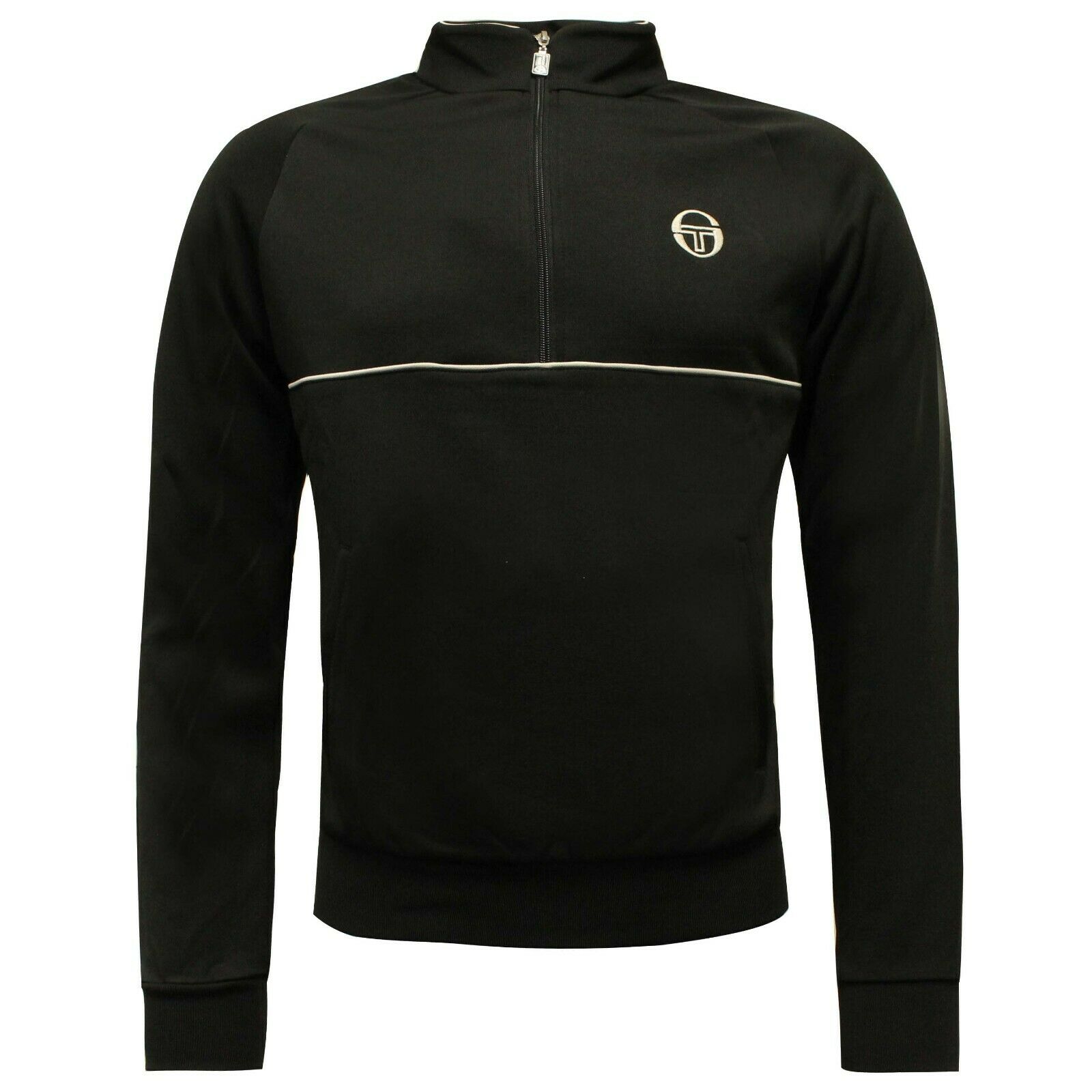Sergio Tacchini Men’s Orion Track Top Half Zip Black 37489 - S Black