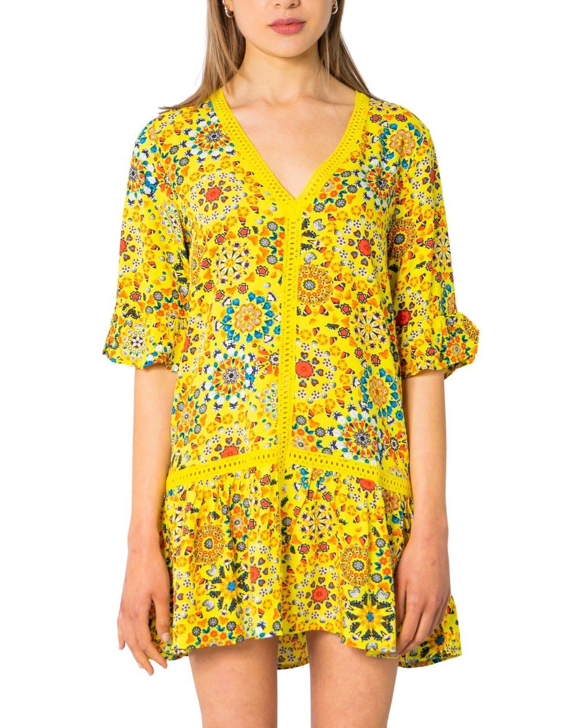 Desigual Women's Dress Various Colours 243271 - yellow S