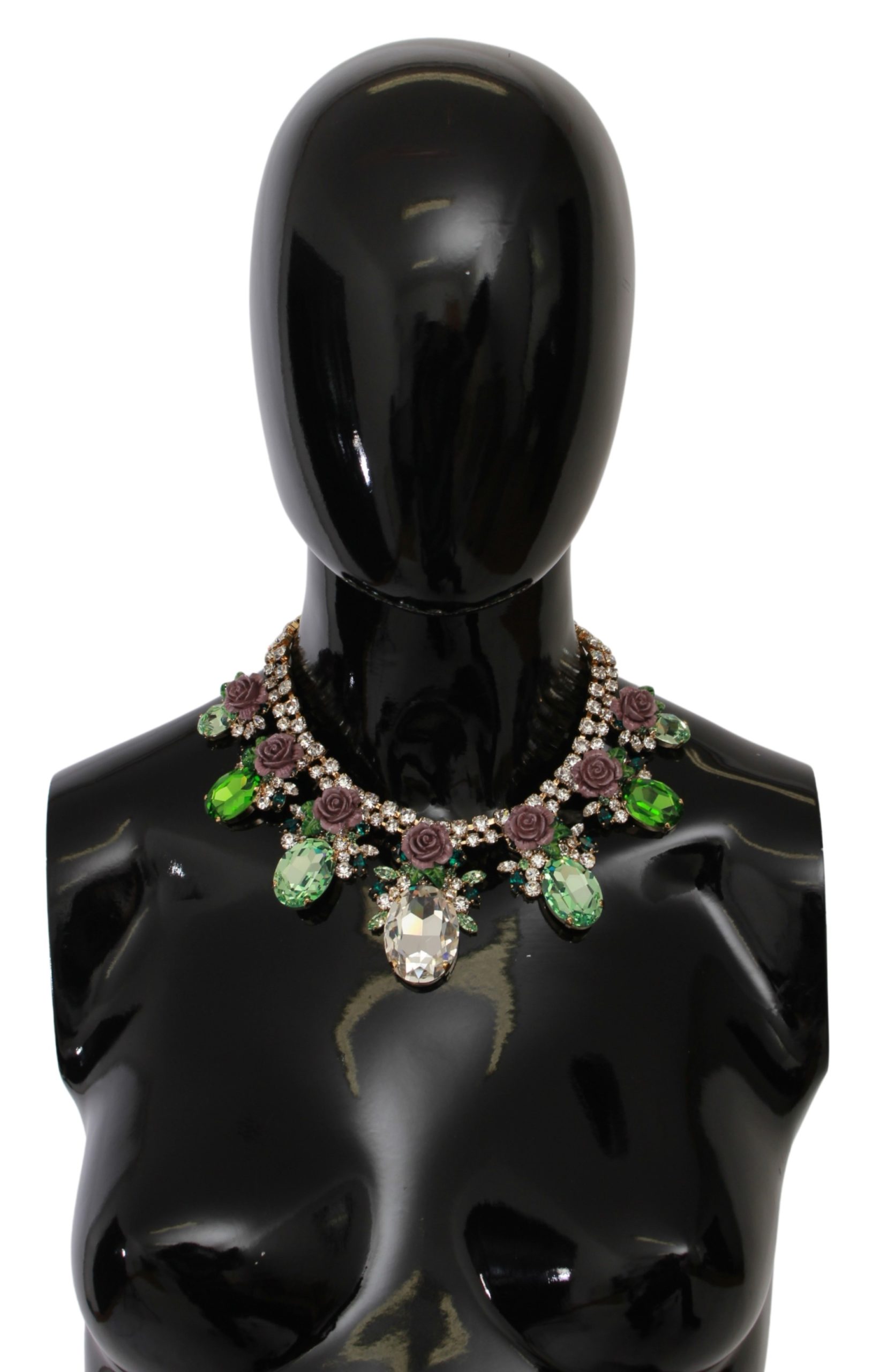 Dolce & Gabbana Women's Floral Crystal Charm Necklace Gold SMY7131